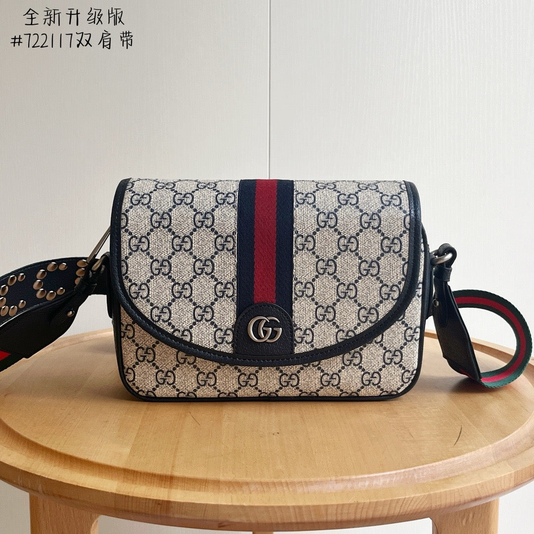 GC701 Ophidia Medium Shoulder Bag / 10.2x6.7x2.7inch