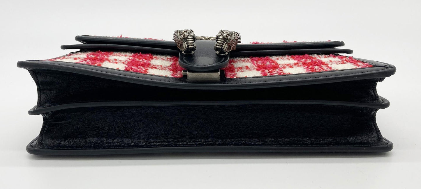 CHRISTIAN DIOR Vichy Wool Tweed Small Dionysus Shoulder Bag