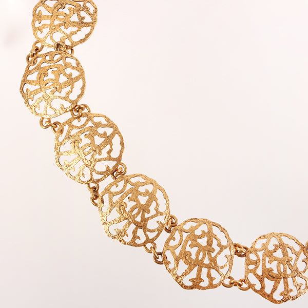 Chanel 1990 Made Design Cutout Cc Mark Chain Belt