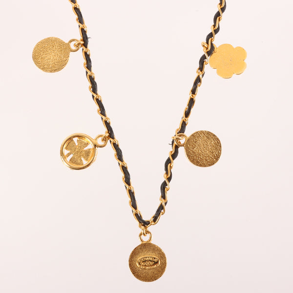 Chanel 1996 Made Mini Cc Mark Multi Charm Necklace Black