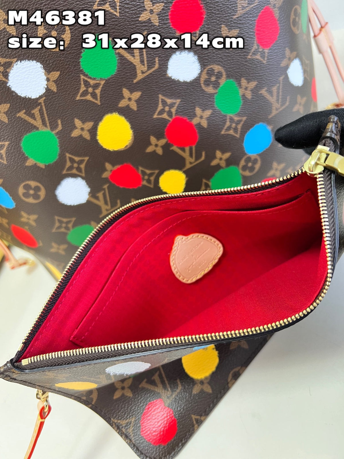 LB743 LV x YK Neverfull MM / HIGHEST QUALITY VERSION / 12.2 x 11 x 5.5 inches