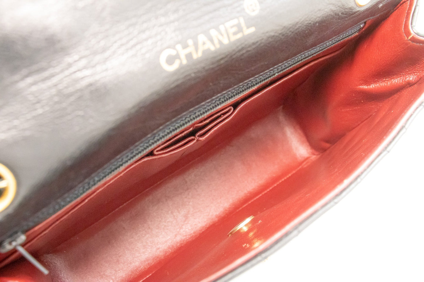 Top Quality Chanel Half Moon Chain Shoulder Bag Crossbody Black Quilted New