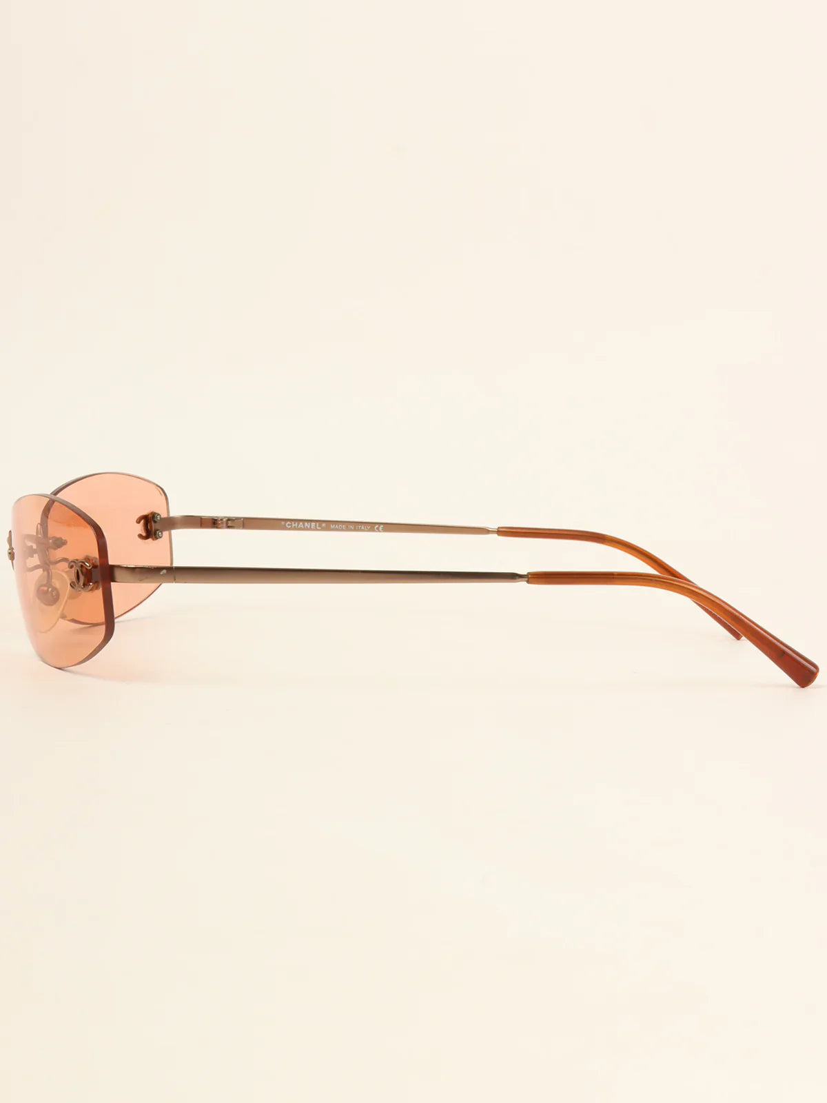 CHANEL Mini Cc Mark Sunglasses Orange