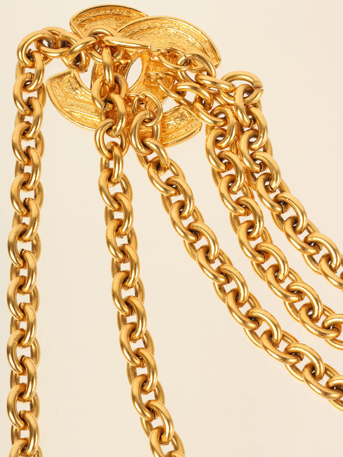 Top Quality Chanel Matelasse Stitch Cc Mark Chain Belt Gold
