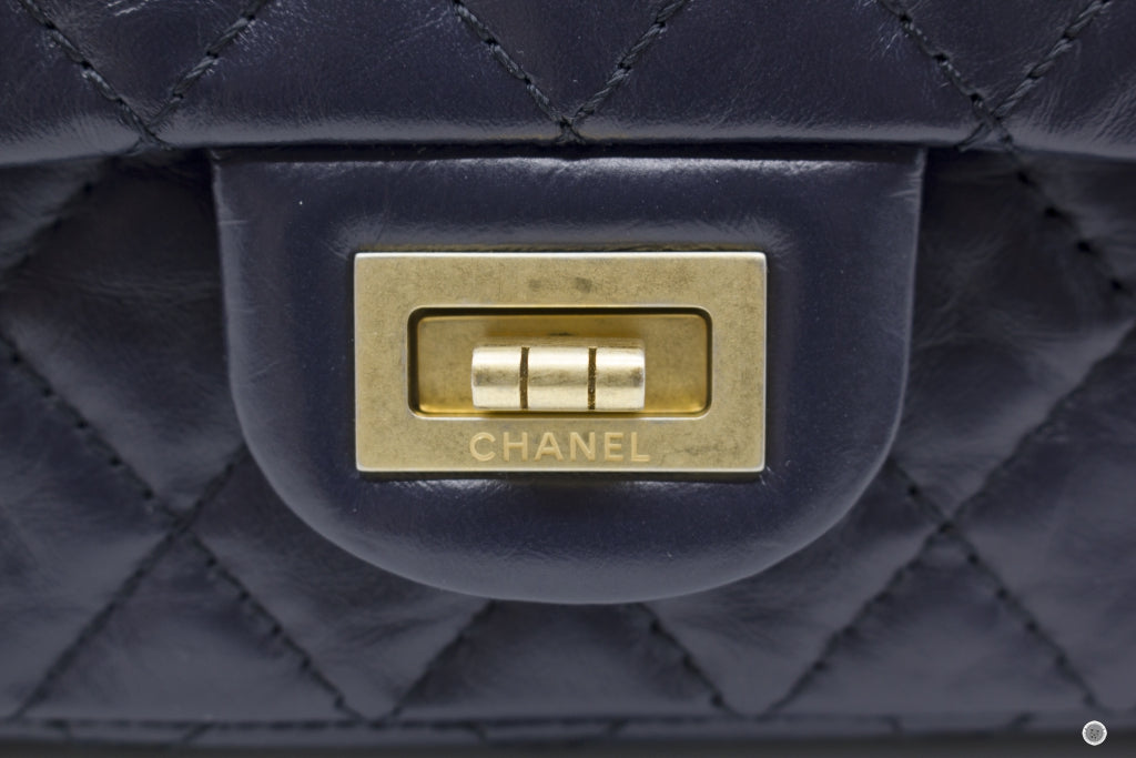 Chanel AS0874 Y0463 Mini 2.55 Navy 4N7384 Calfskin Small Shoulder Bags Gbhw