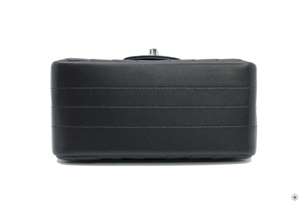 Chanel A Y CC Chervon Mini Square Black / Lambskin CM Shoulder Bags Shw