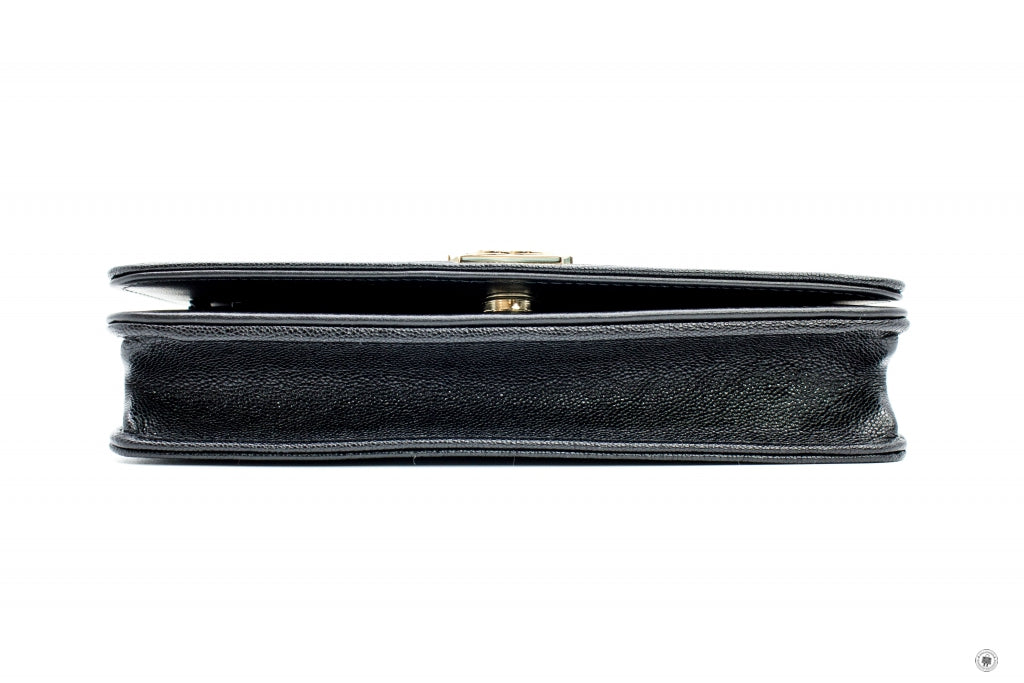Chanel A81969B00315 Boy Wallet ON Chain Woc Chevron Black 94305 Caviar Shoulder Bags Pbhw
