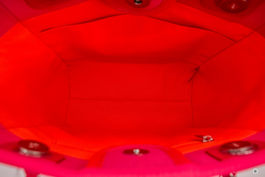 Chanel A66939B05492 Deauville Shopping Tote Neo Pink NC270 Fabric Shoulder Bags Shw