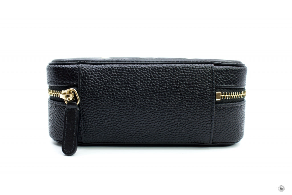 Chanel A Y CC Filigree Vanity Clutch With Chain Black / Caviar Shoulder Bags Ghw