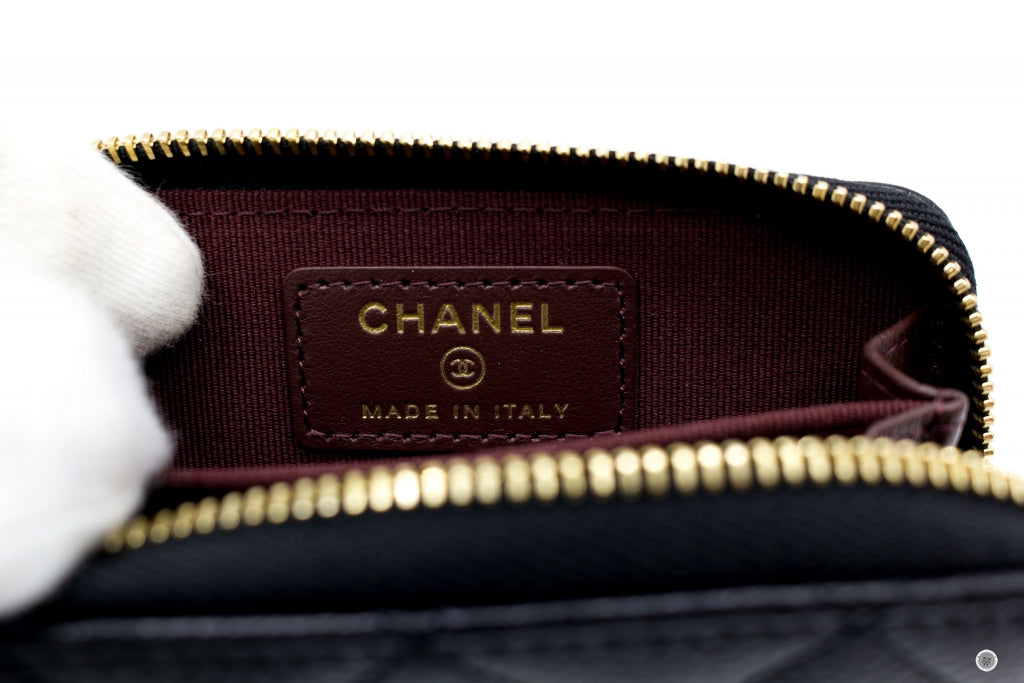 Chanel AP0216Y01864 Classic CC Coin Purse Black C3906 Caviar Coin Purse Shw