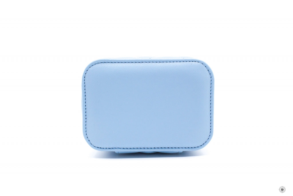 Chanel AP1447B08034 Small Vanity With Chain Crush Light Blue NH626 Lambskin Shoulder Bags Gbhw