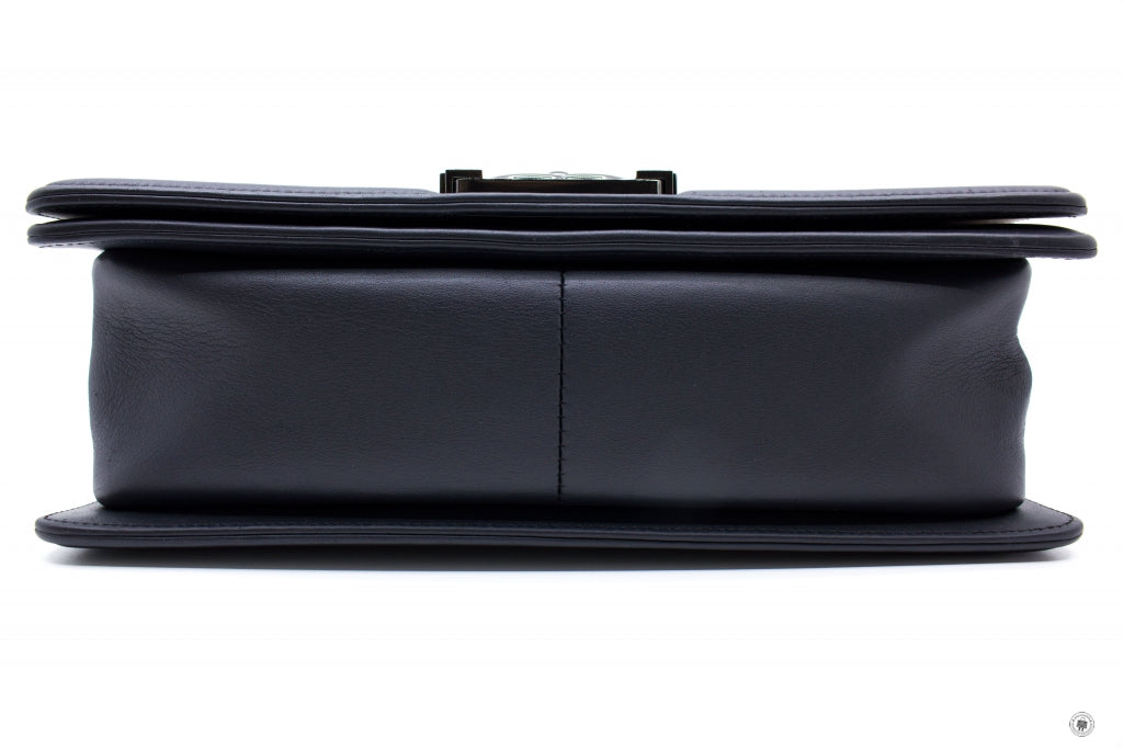 Chanel A Medium Boy Black / Calfskin Shoulder Bags Bkhw