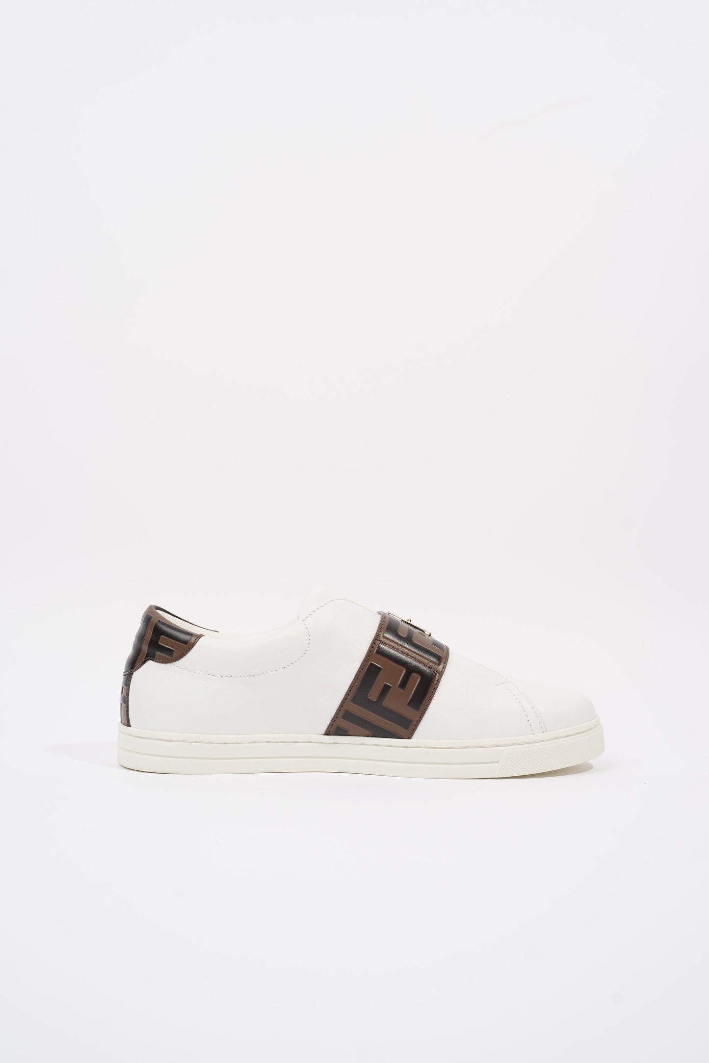 Fendi Zucca FF Logo Sneaker White Leather EU 40 UK 7