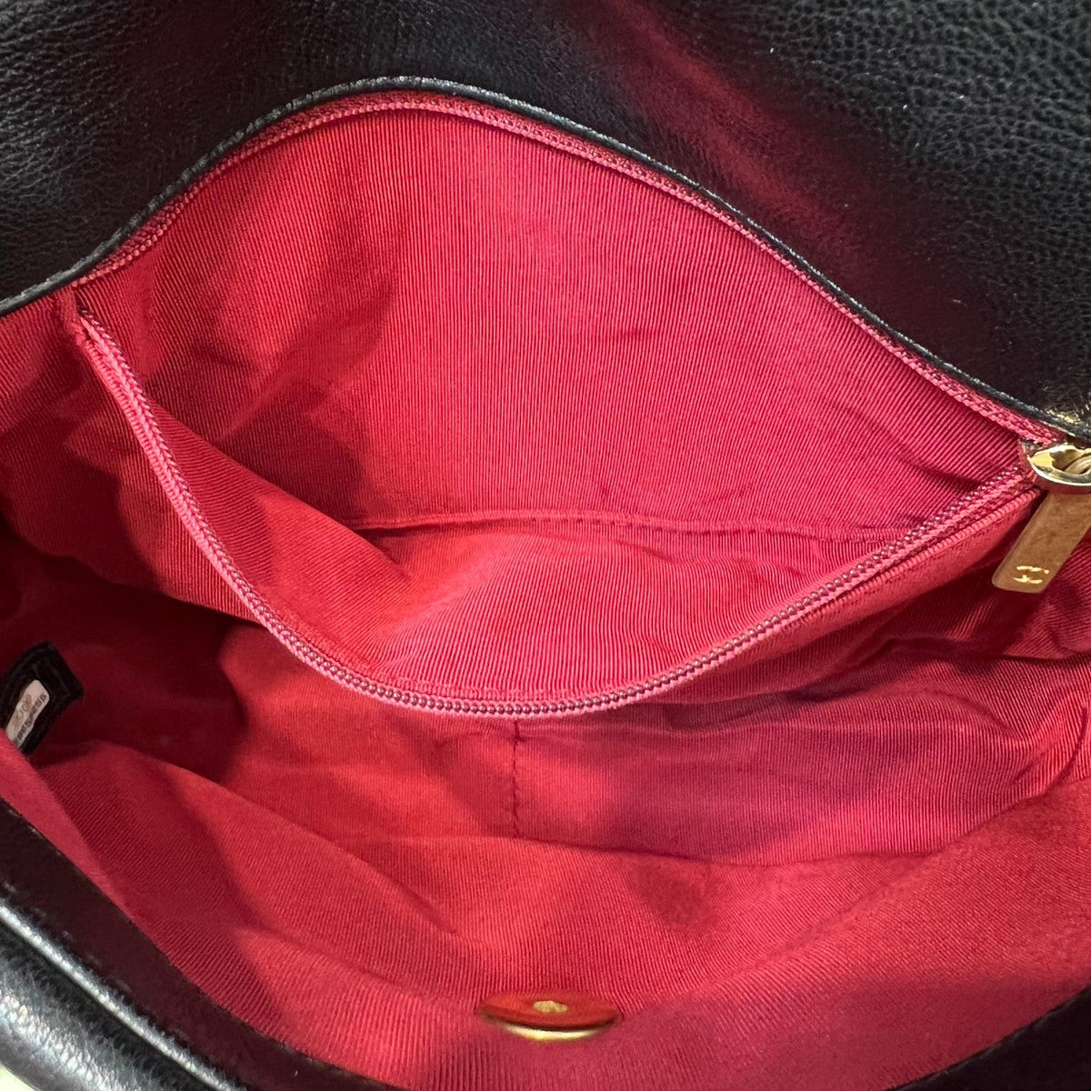 19 Flap Medium Lambskin Quilted Black MHW