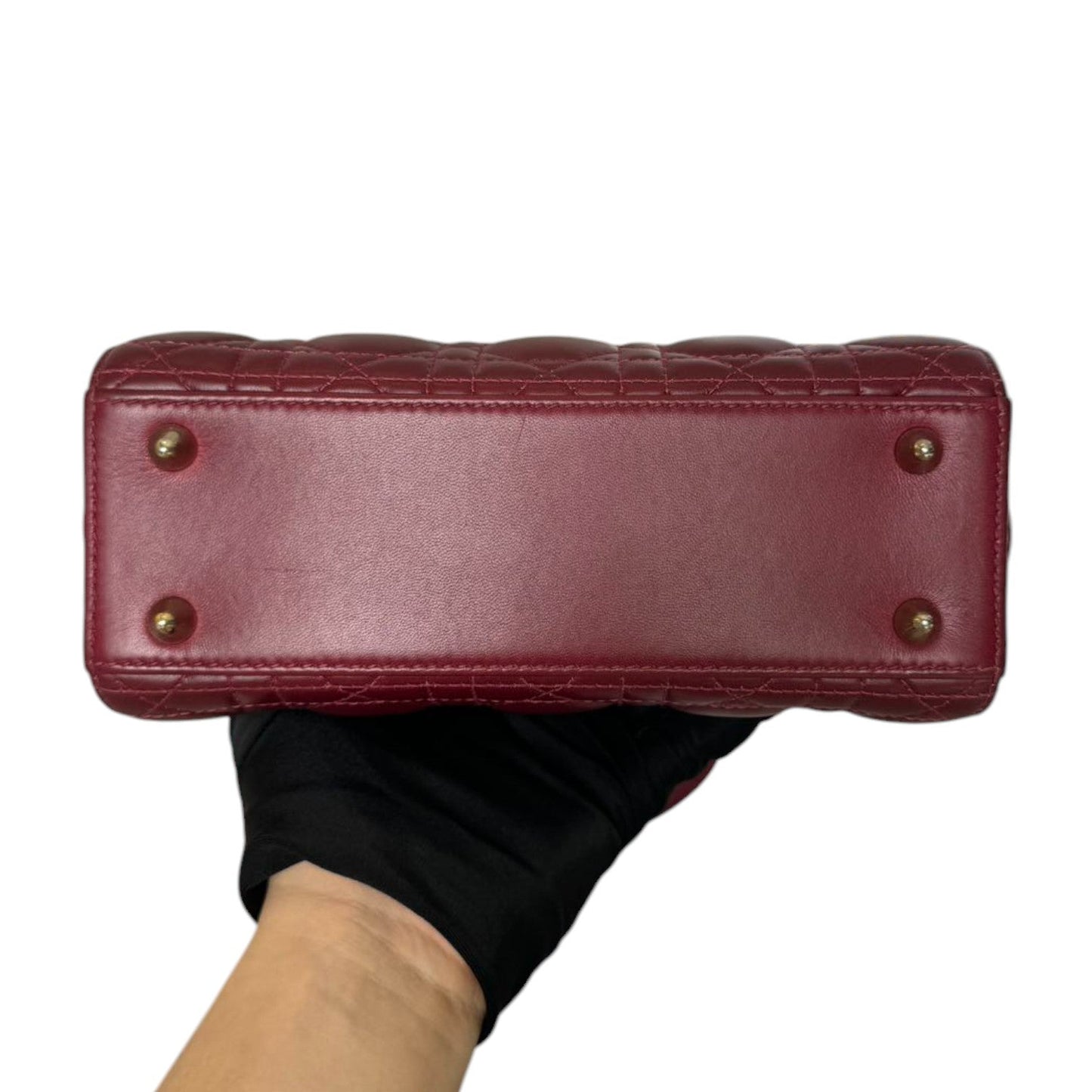 Lady Dior Small Lambskin Cannage Ombre Pink GHW