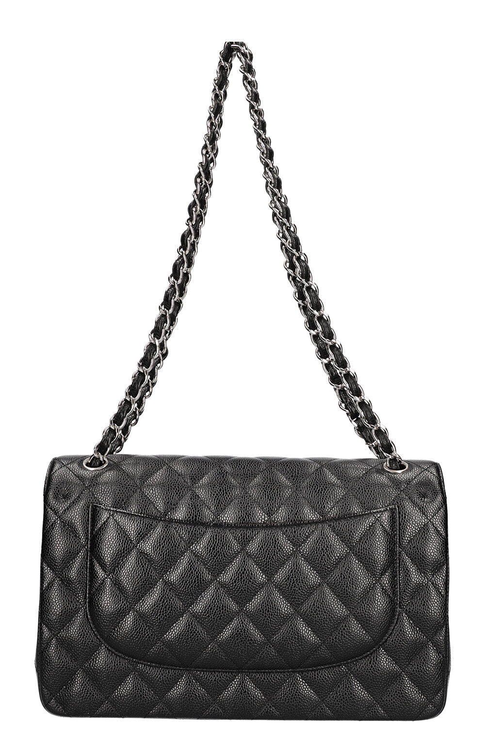 CHANEL Double Flap Bag Large Caviar Black
