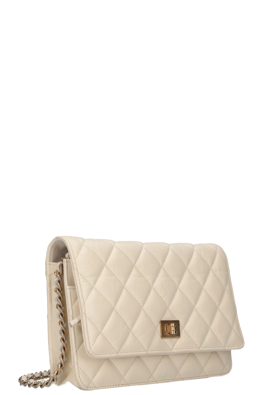 CHANEL 2.55 Wallet on Chain Bag Ivory
