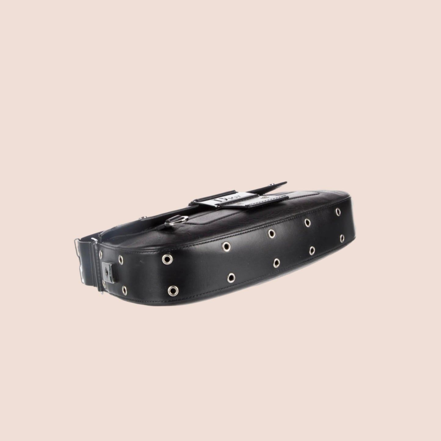 CHRISTIAN DIOR BLACK LEATHER STREET CHIC COLUMBUS BAG