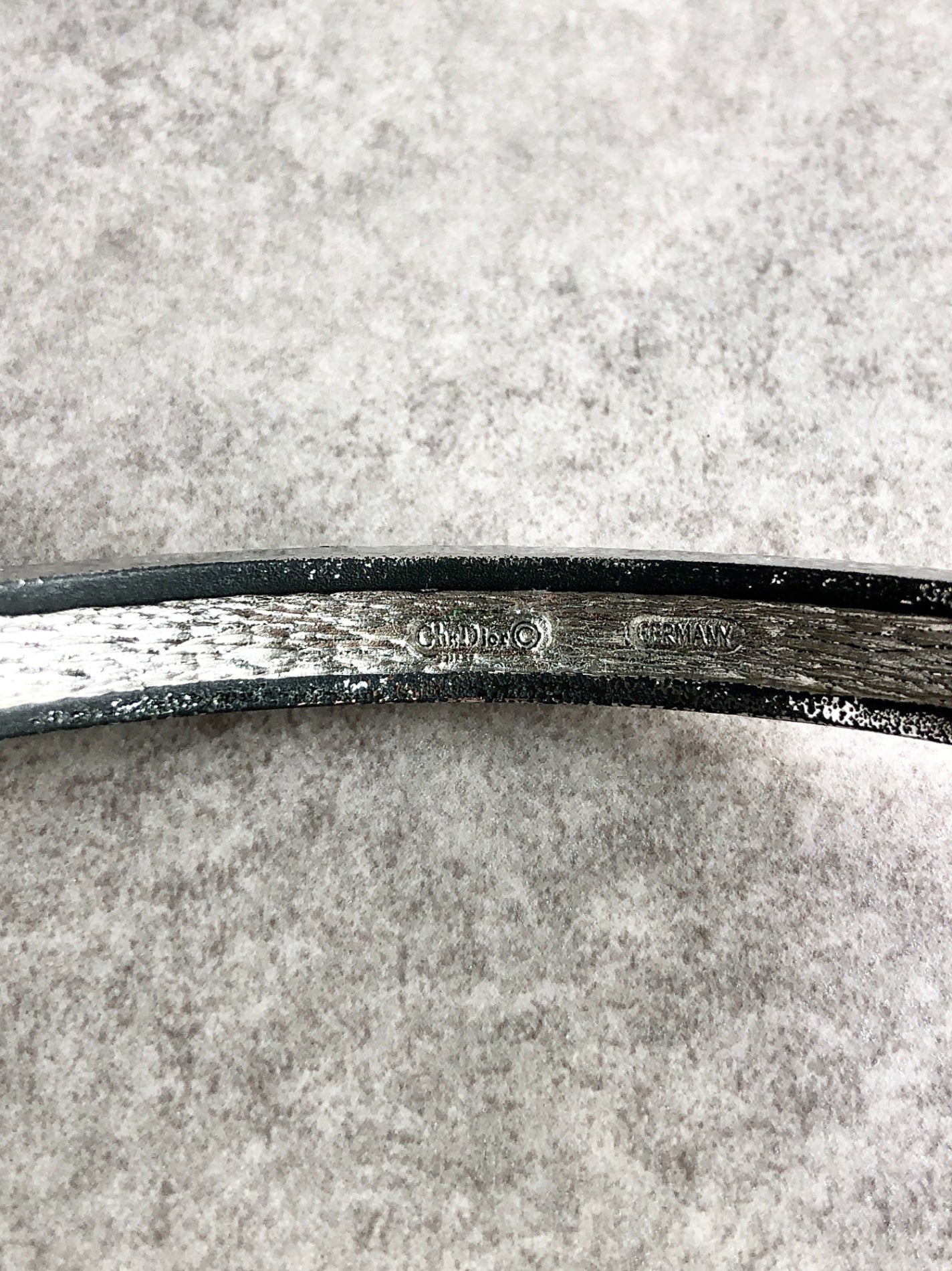Christian Dior Cannage Bangle Silver Vintage 22wmth