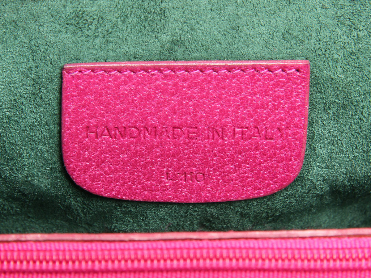 Kieselstein-Cord Pink Alligator Head Trophy Bag