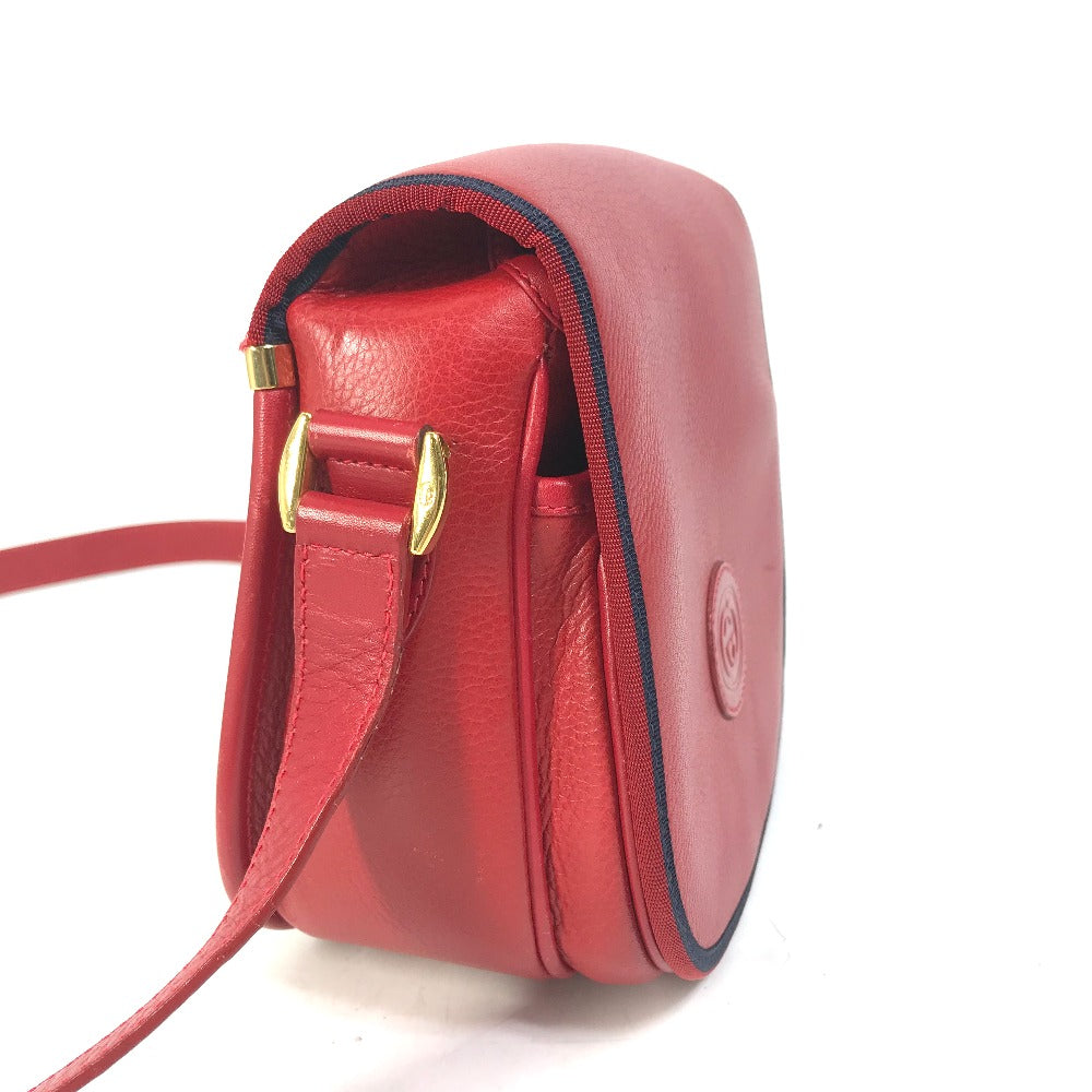 GUCCI Shoulder Bag 007.261.0107 leather Red Old Gucci Interlocking G mens Secondhand