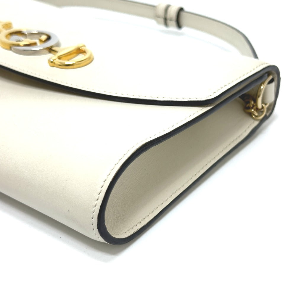 GUCCI Shoulder Bag 572375 leather off white Zumi bag Women Secondhand