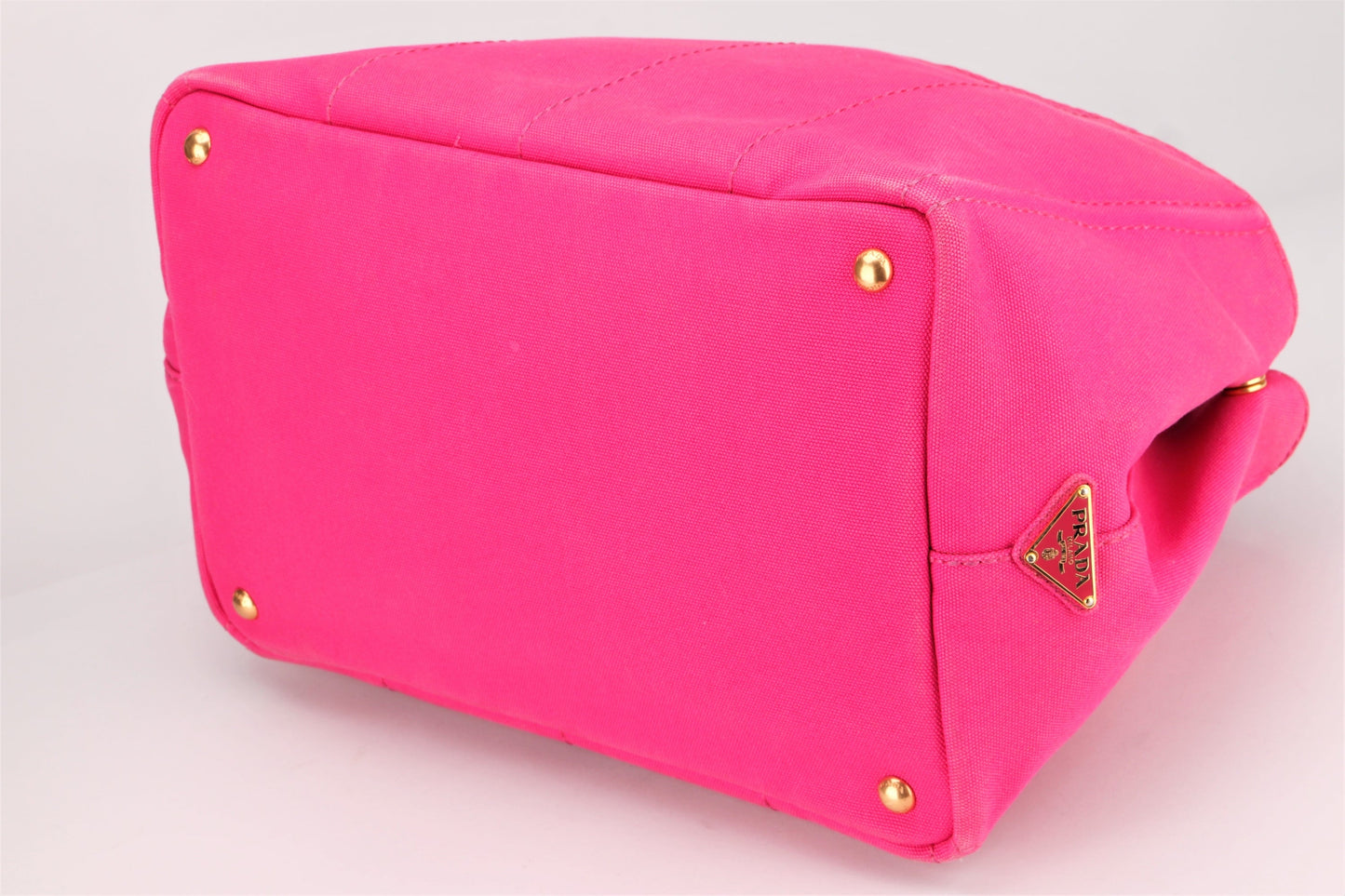 PRADA CANAPA TOTE, PINK DENIM, WITH STRAP, NO CARD & DUST COVER