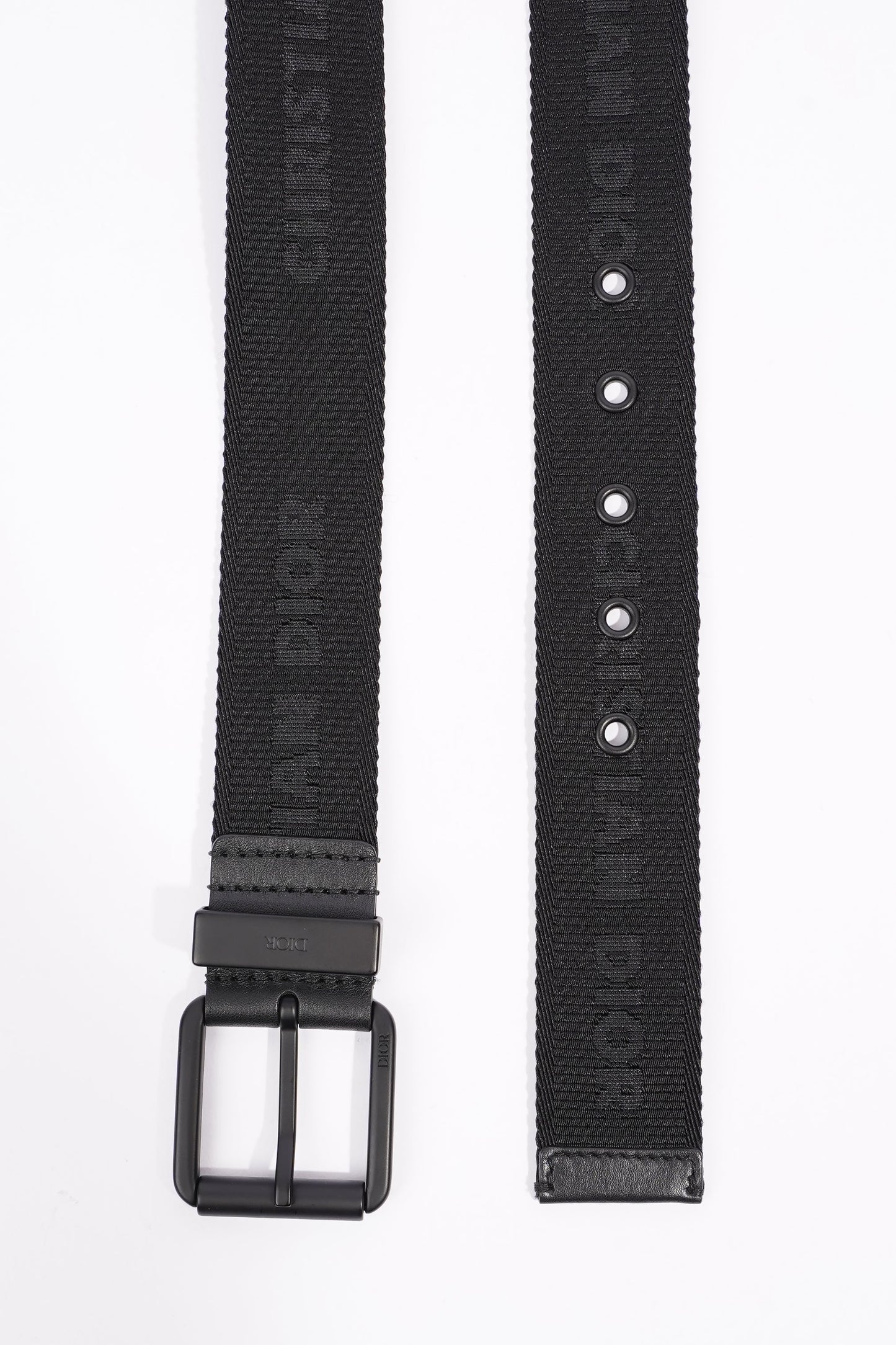 Christian Dior Canvas Belt Black Canvas 104cm