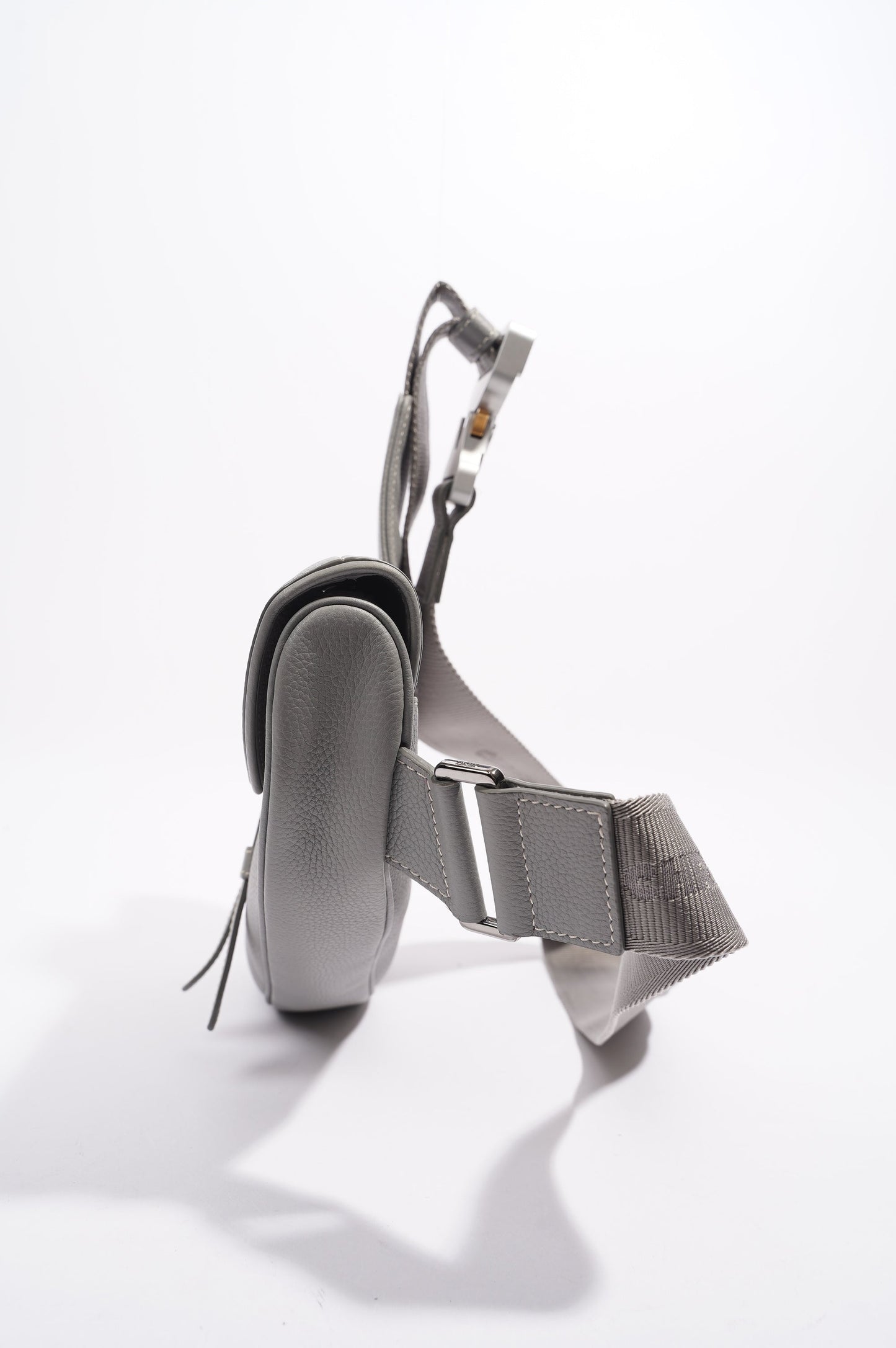 Christian Dior 1947 Saddle Bag Grey Leather OS