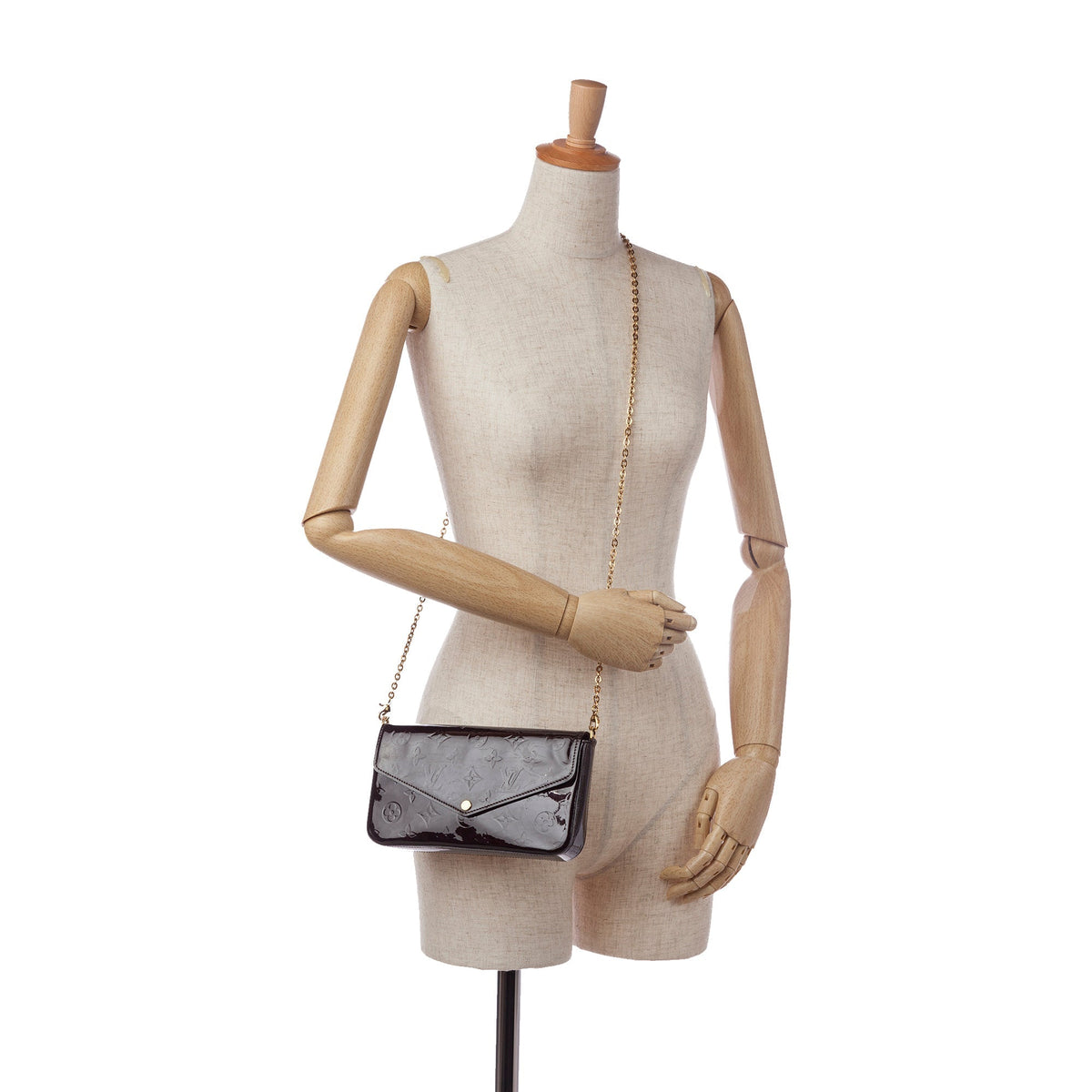 Louis Vuitton Pochette Felicie Black Monogram Vernis