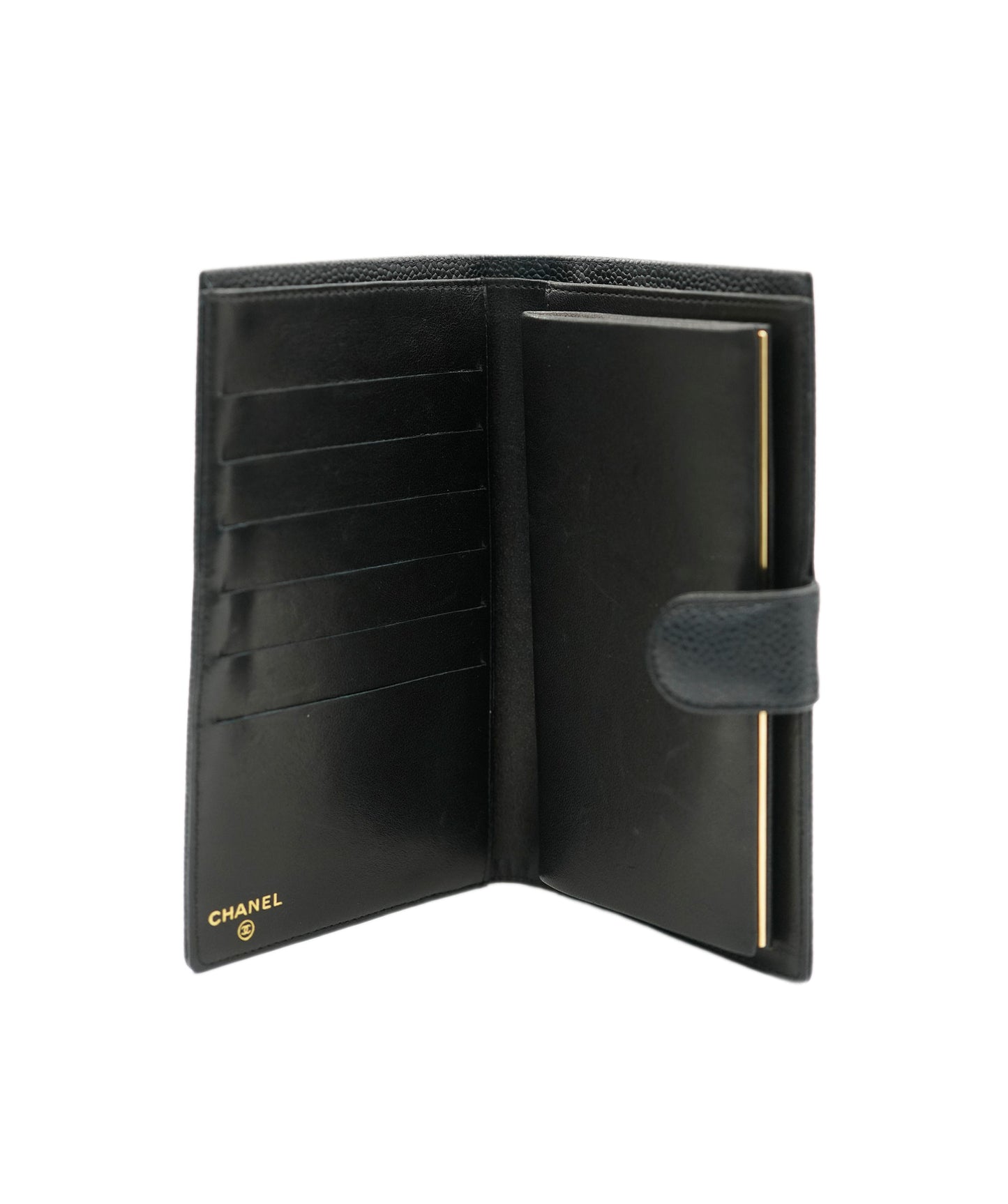 CHANEL Long Wallet Black Caviar skin DBXS3576