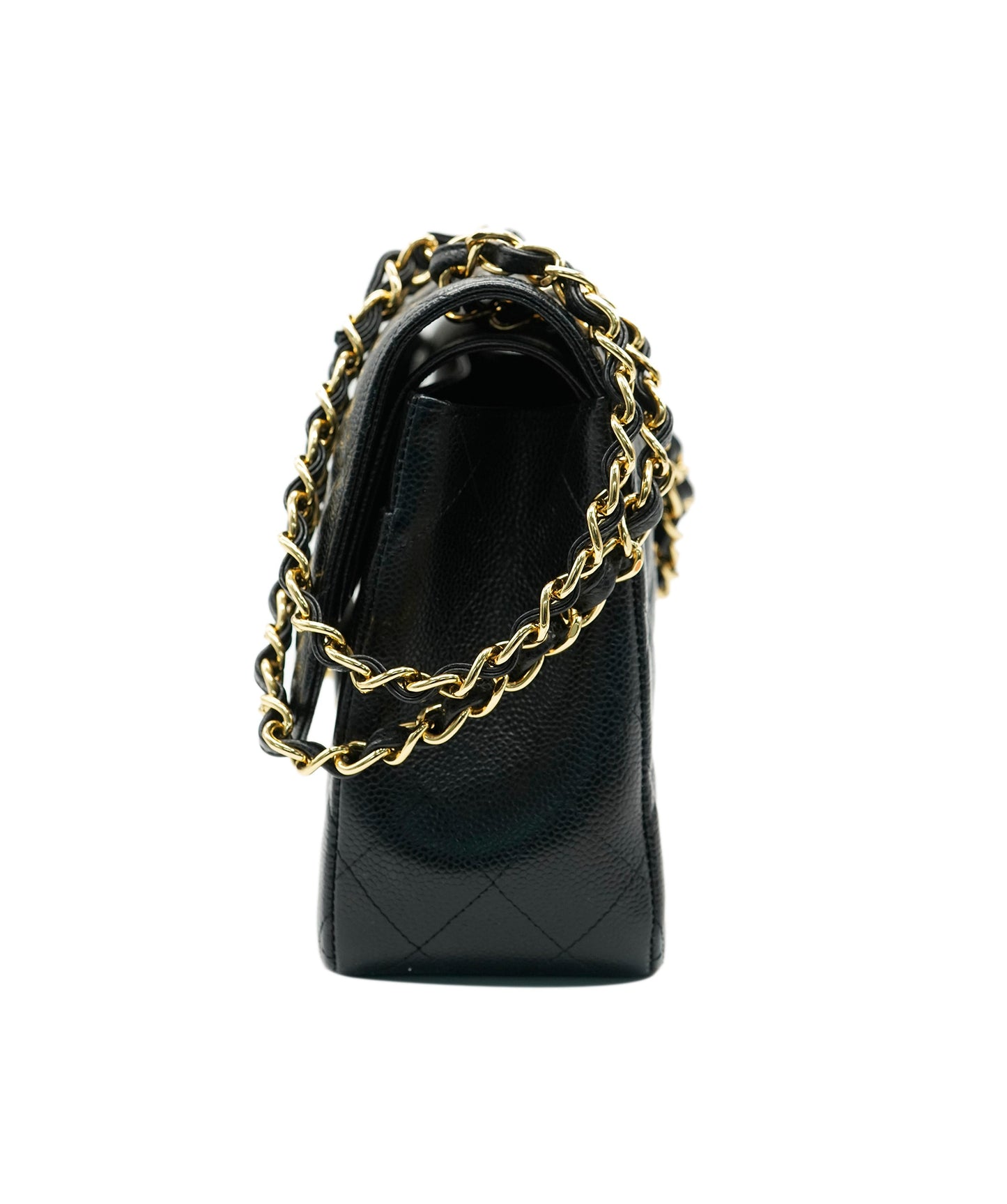 Chanel black jumbo classic flap caviar with ghw - AJC0922