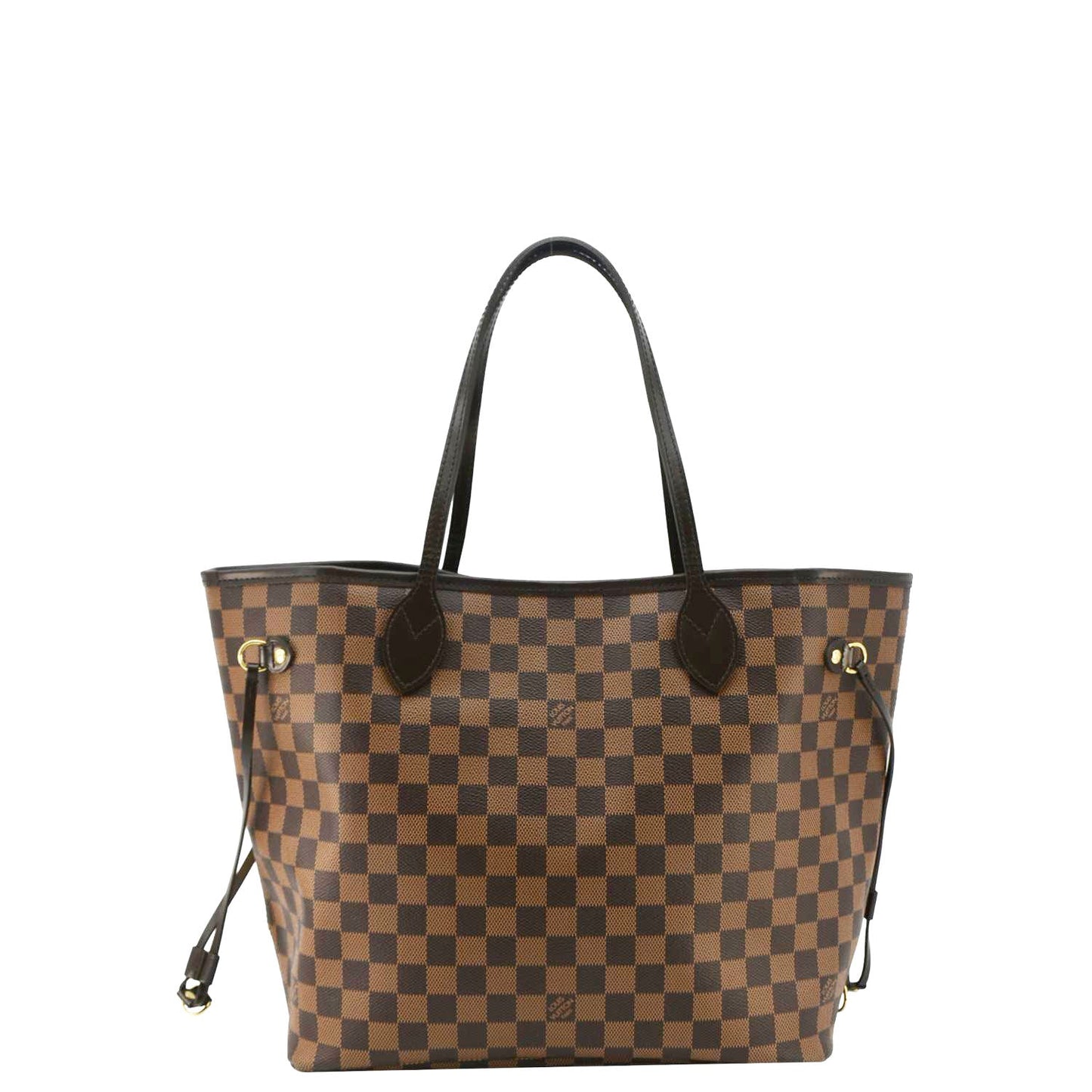 LOUIS VUITTON Neverfull MM Damier Ebene Shoulder Bag Brown
