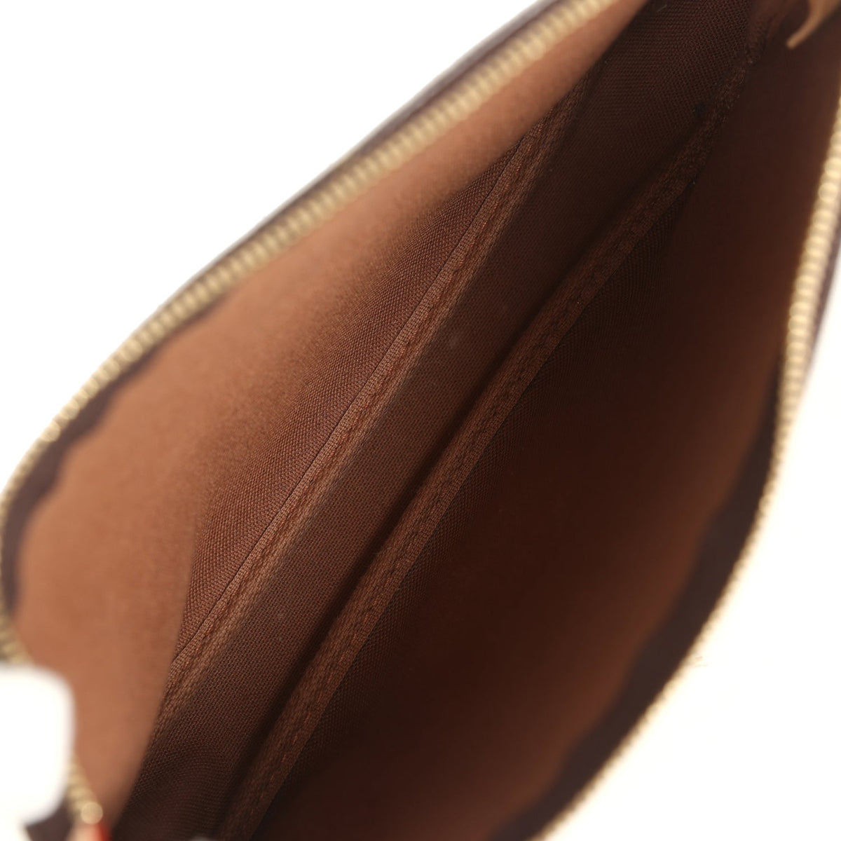Vintage Louis Vuitton X Takashi Murakami Pochette Accessories Brown and Red Monogram Cerises Gold Hardware