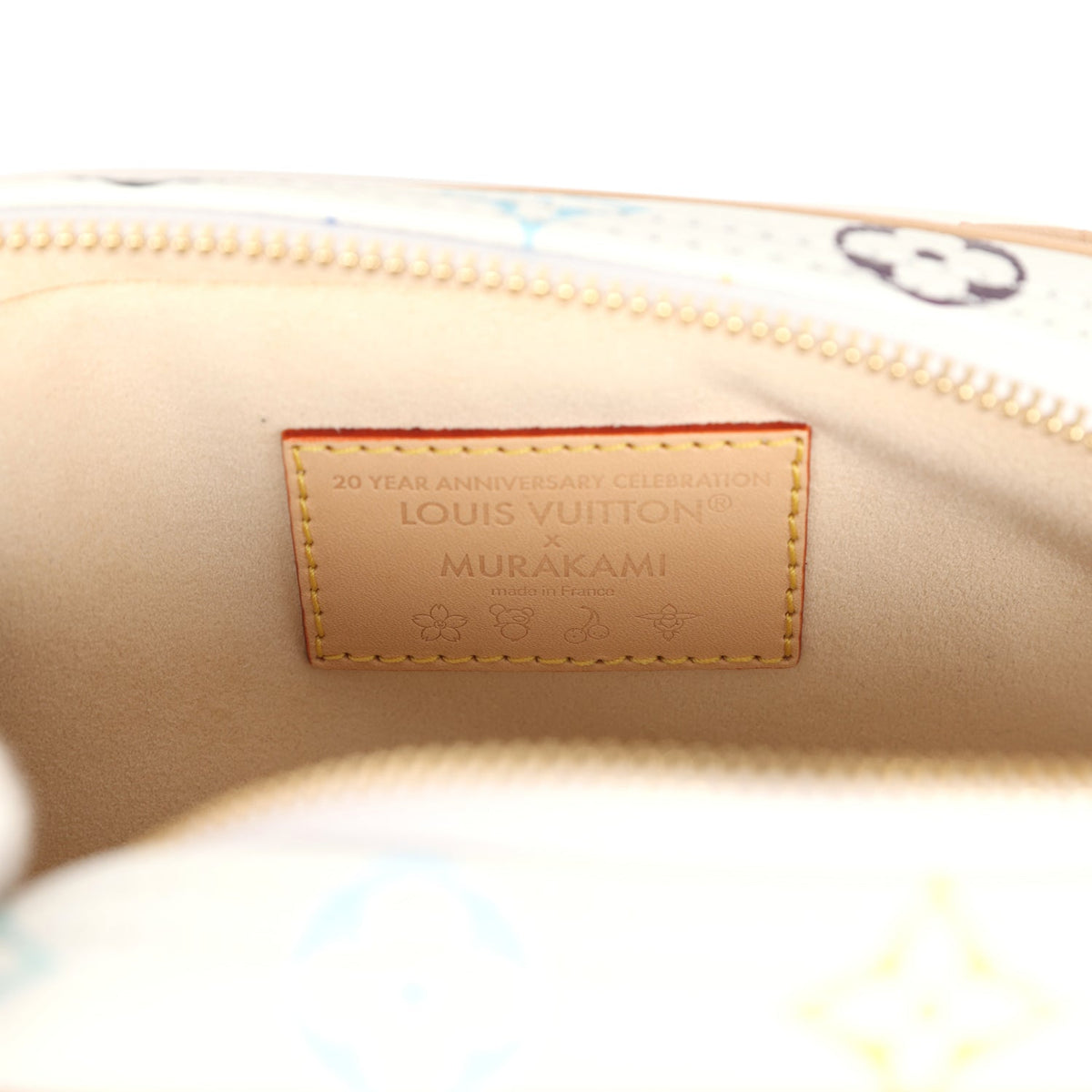 Louis Vuitton X Takashi Murakami East West White Multicolor Monogram Gold Hardware