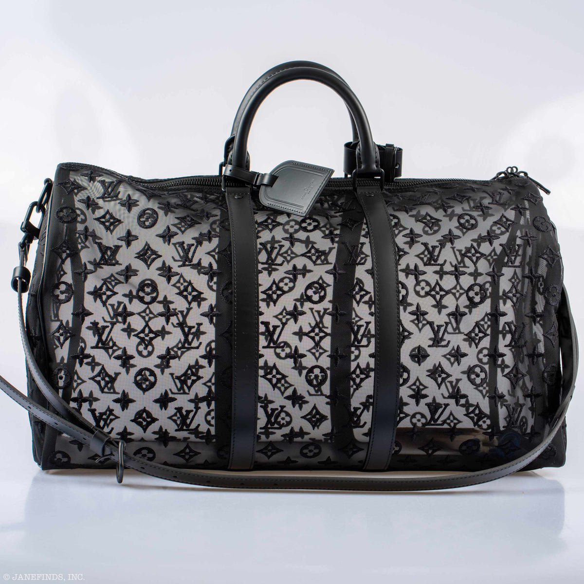 Louis Vuitton x Virgil Abloh Keepall 50 Bandouliere Black Monogram Mesh