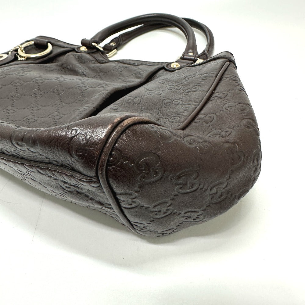 GUCCI Tote Bag 211944 leather Brown GG Sukey Women Secondhand