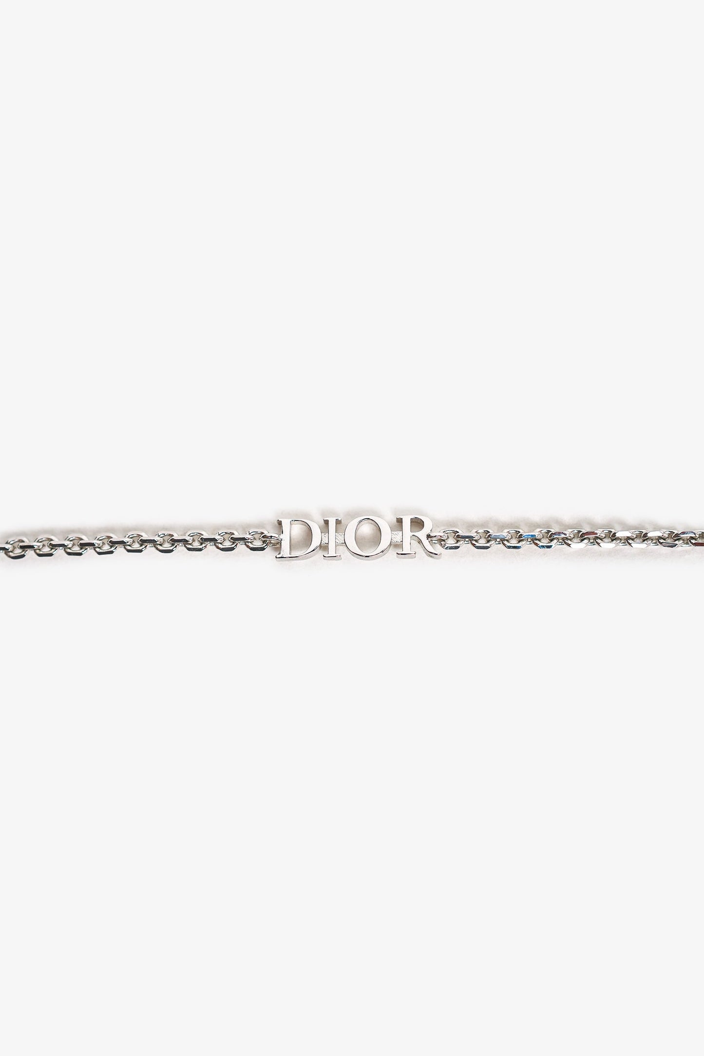 Christian Dior Silver Tone Crystal Embellished Star Elephant Necklace