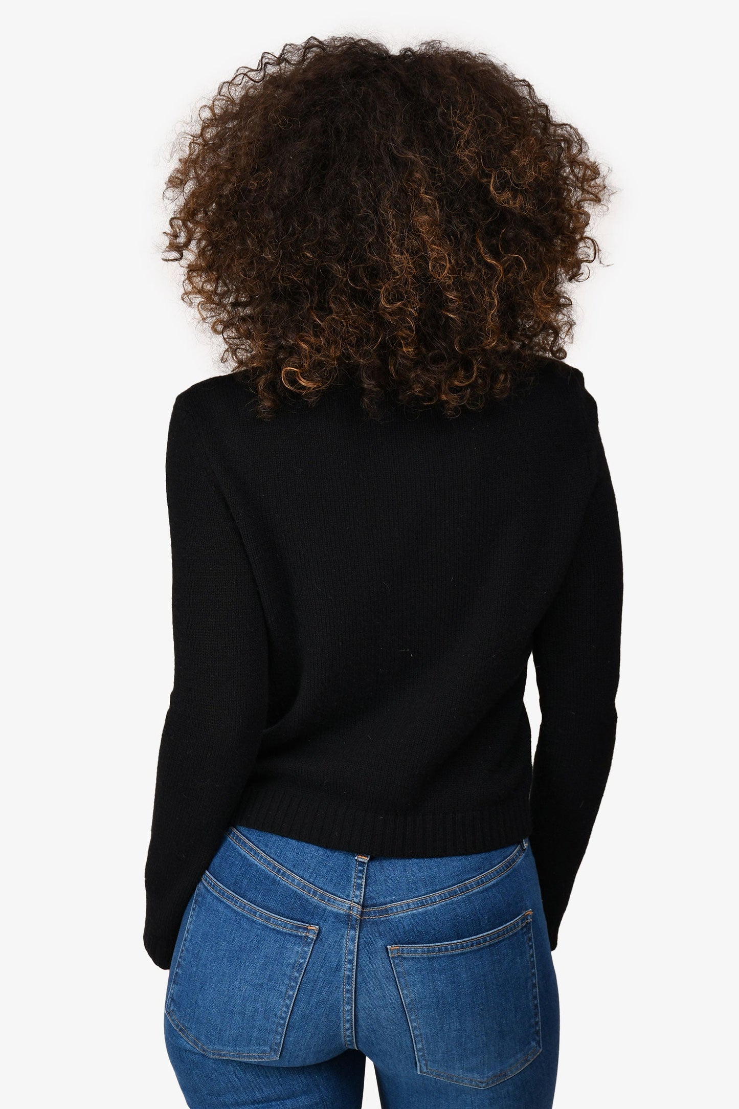 Christian Dior Black/Green Cashmere Embroidered Sweater Size 4