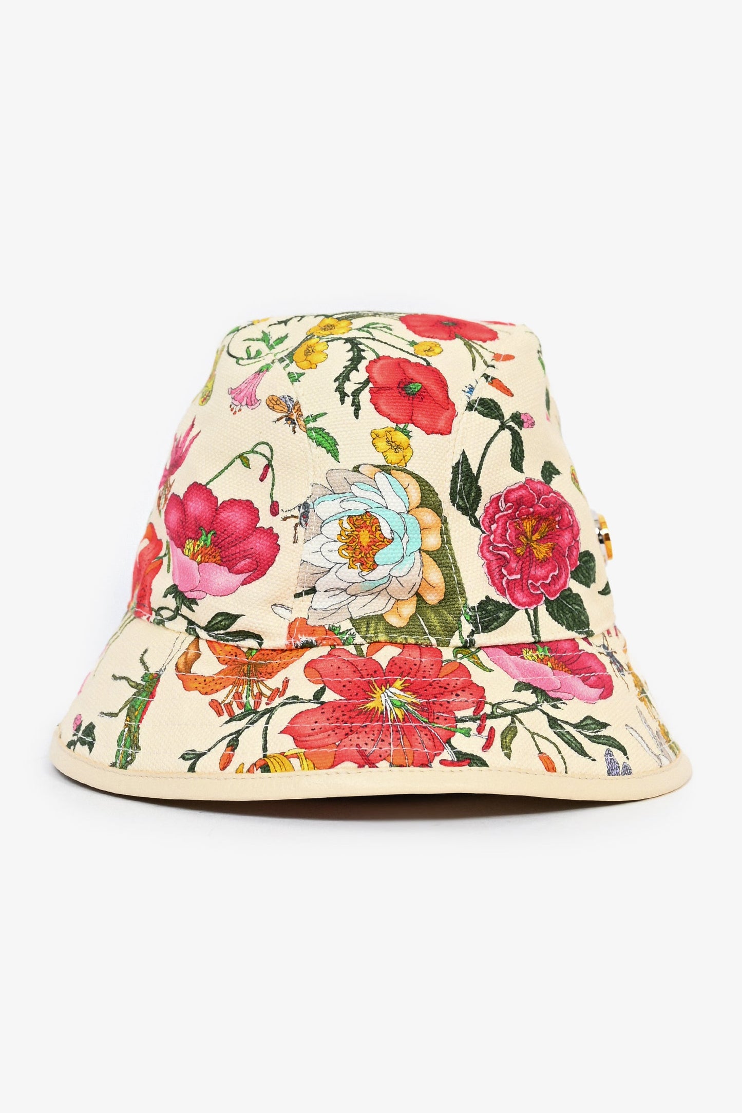 Gucci Cream Canvas Bloom GG Bucket Hat