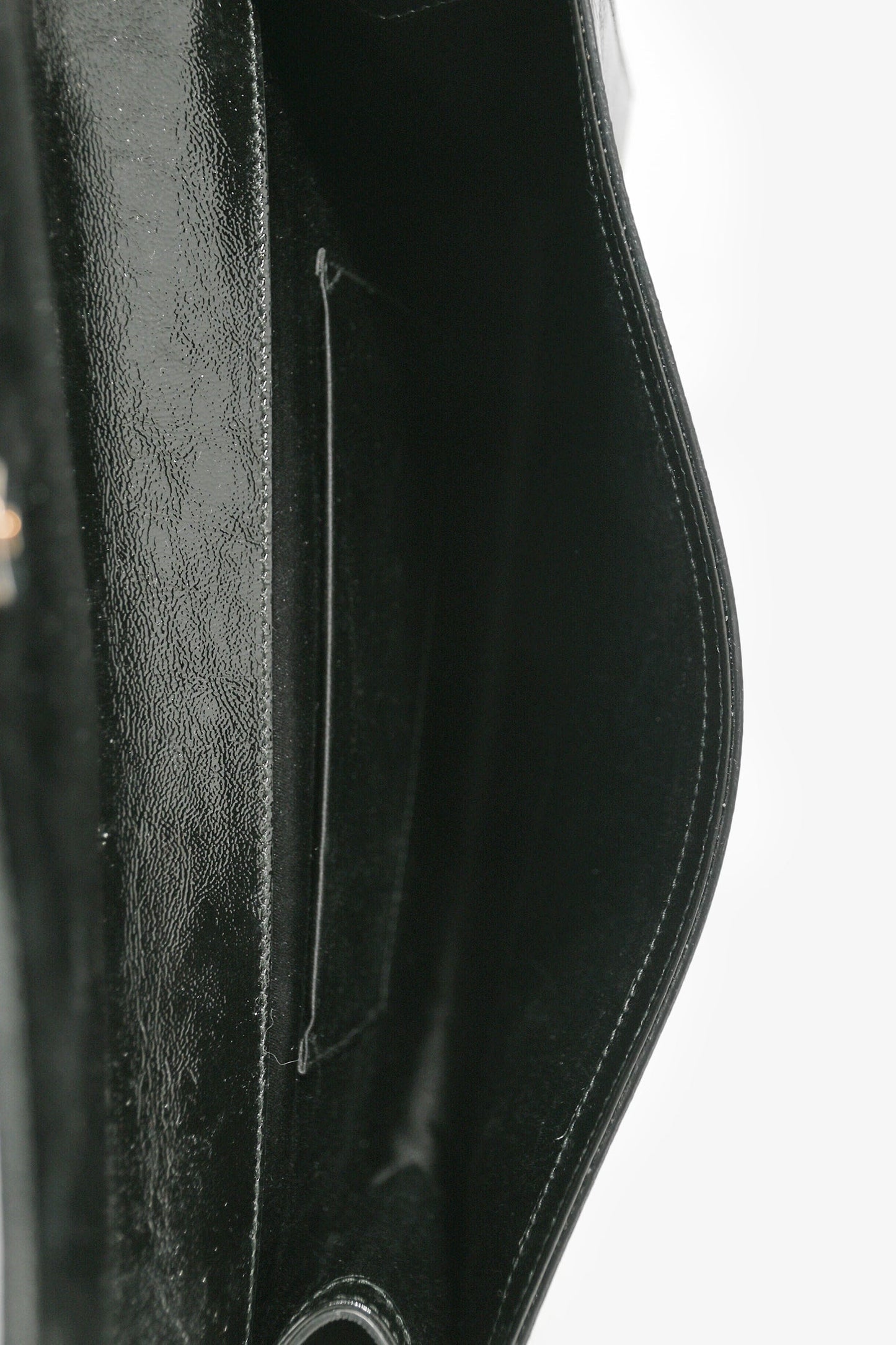 Saint Laurent Black Patent Leather 'Belle de Jour' Clutch
