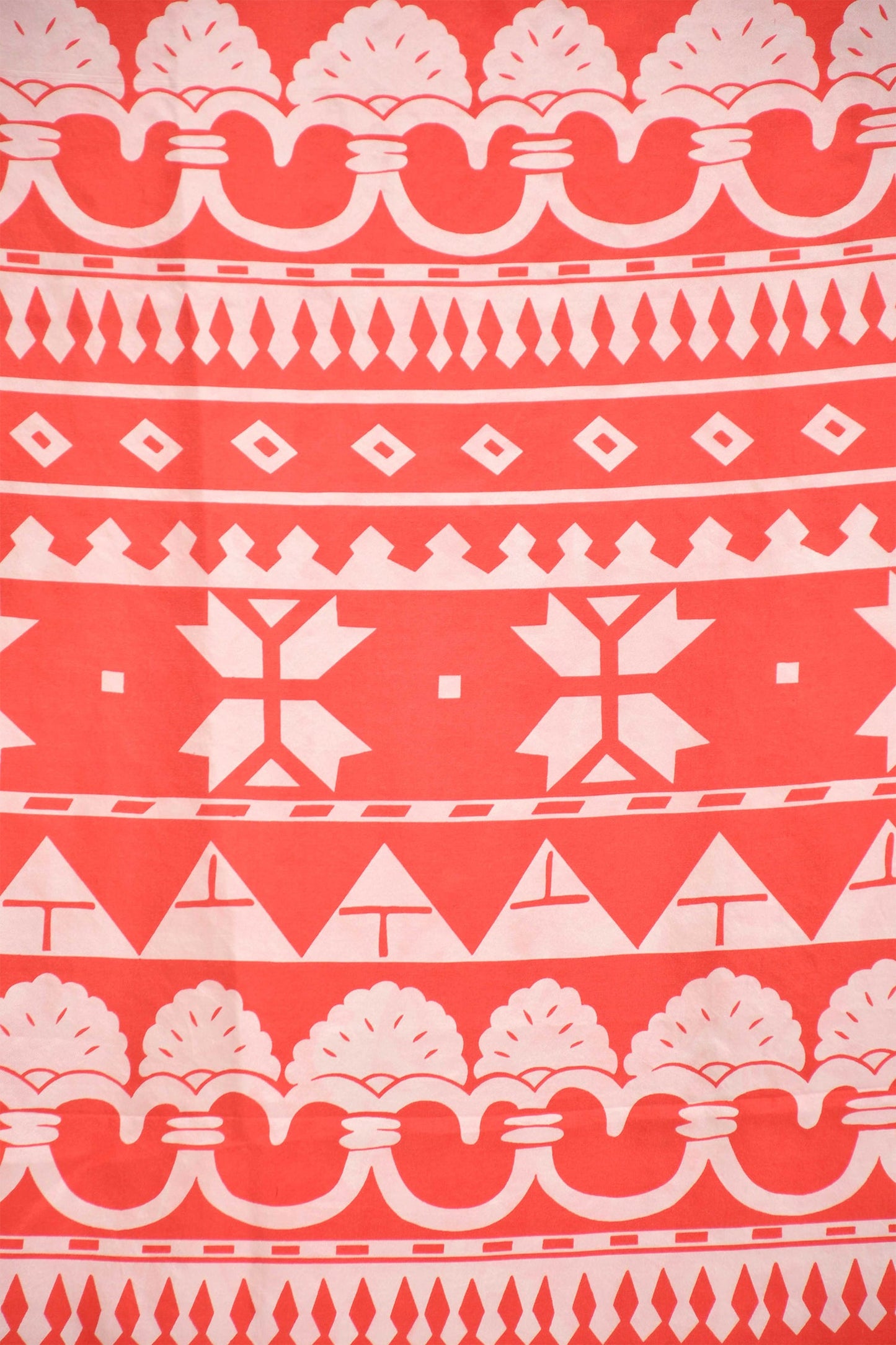 Christian Dior Red/White Pattern Silk Scarf