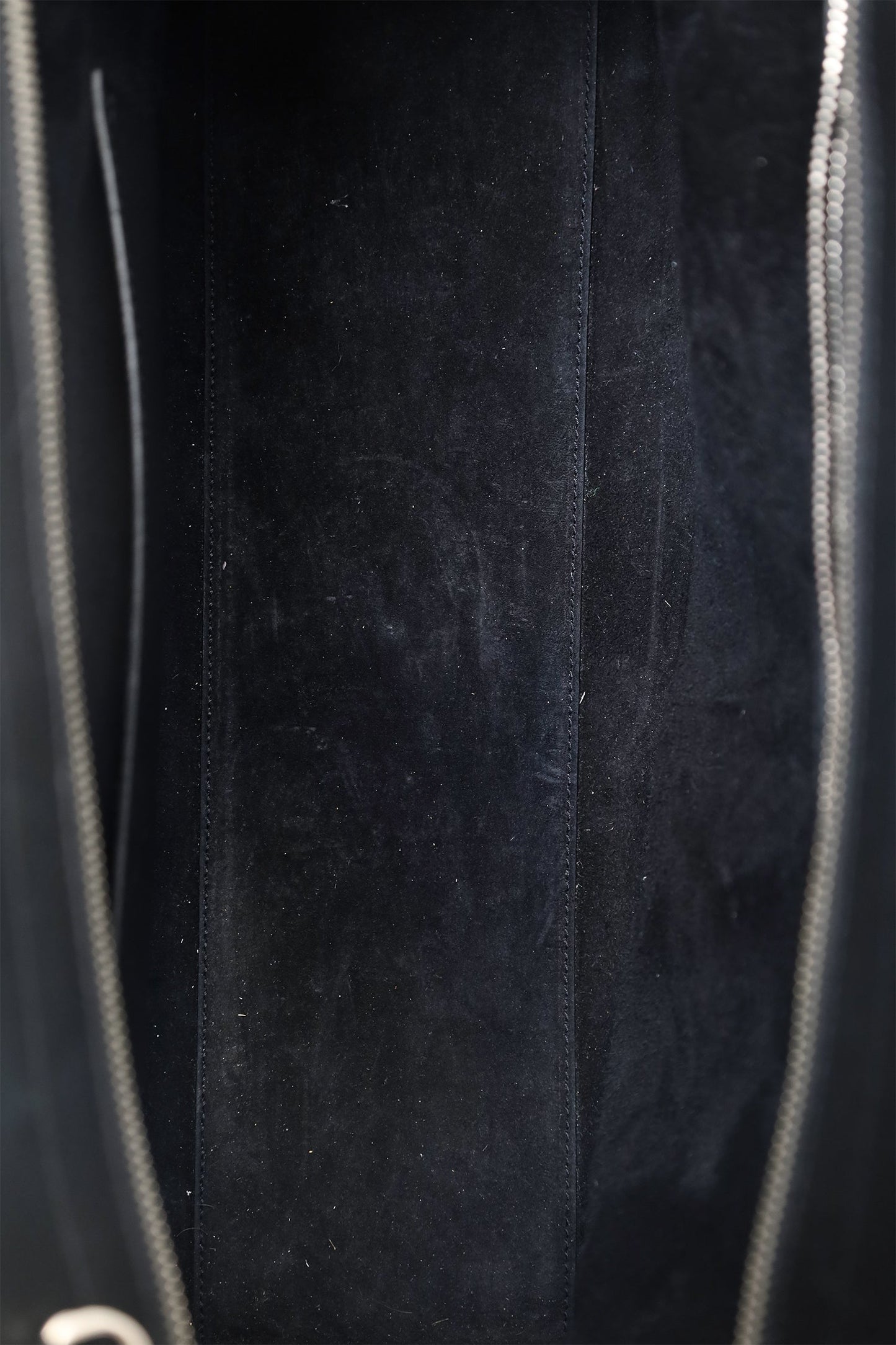 Saint Laurent Black Grained Calfskin Medium Cabas Rive Gauche Tote