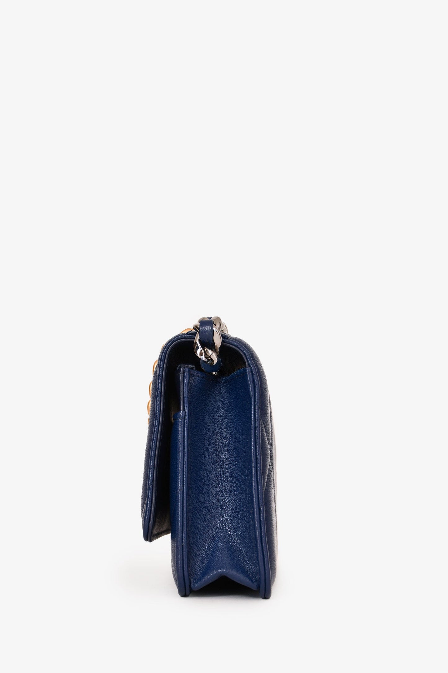 Chanel™ Navy Lambskin 'Chanel 19' Wallet on Chain