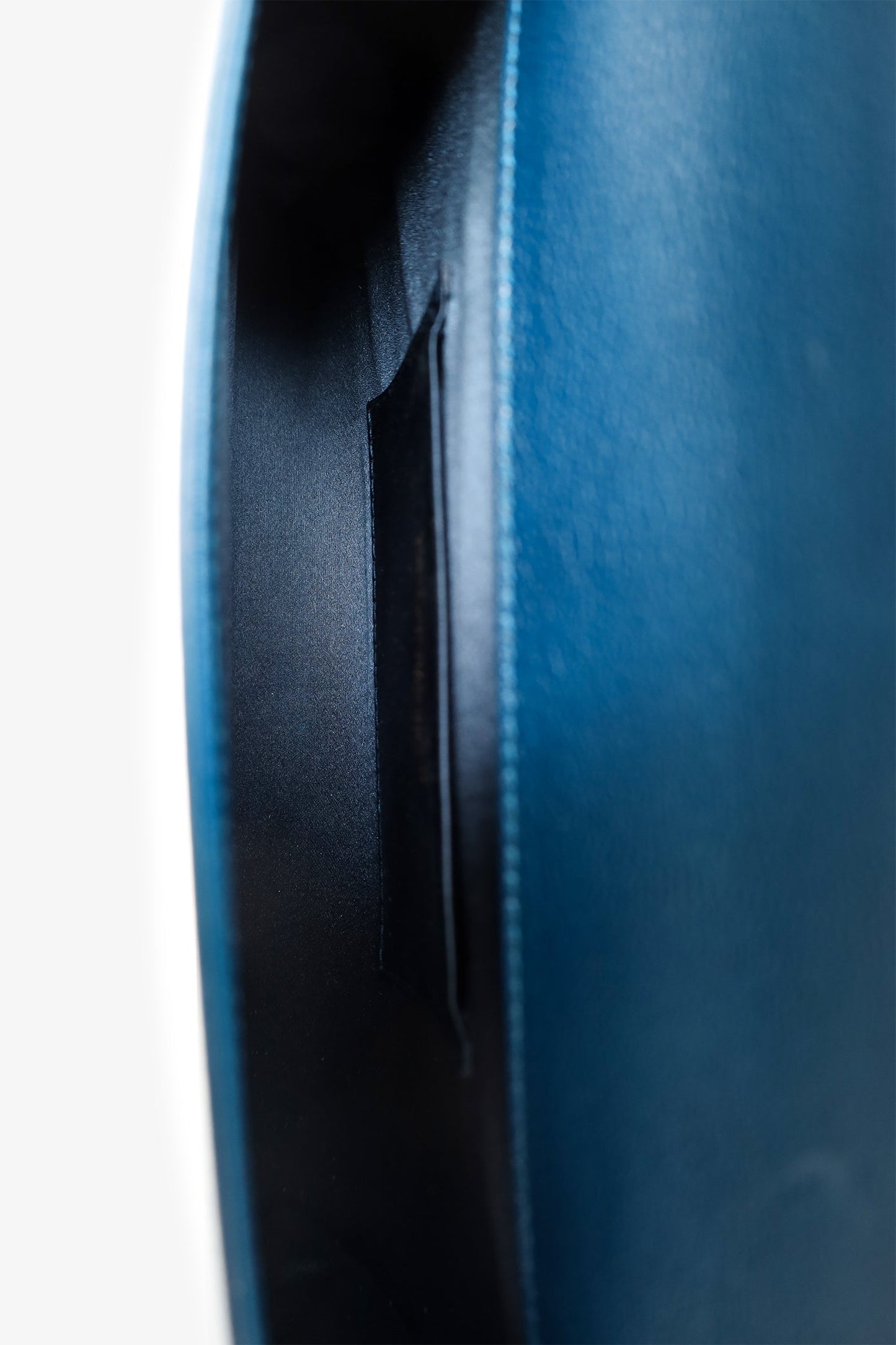 Saint Laurent Blue Leather Navy Blue Glazed Leather Belle De Jour Flap Clutch