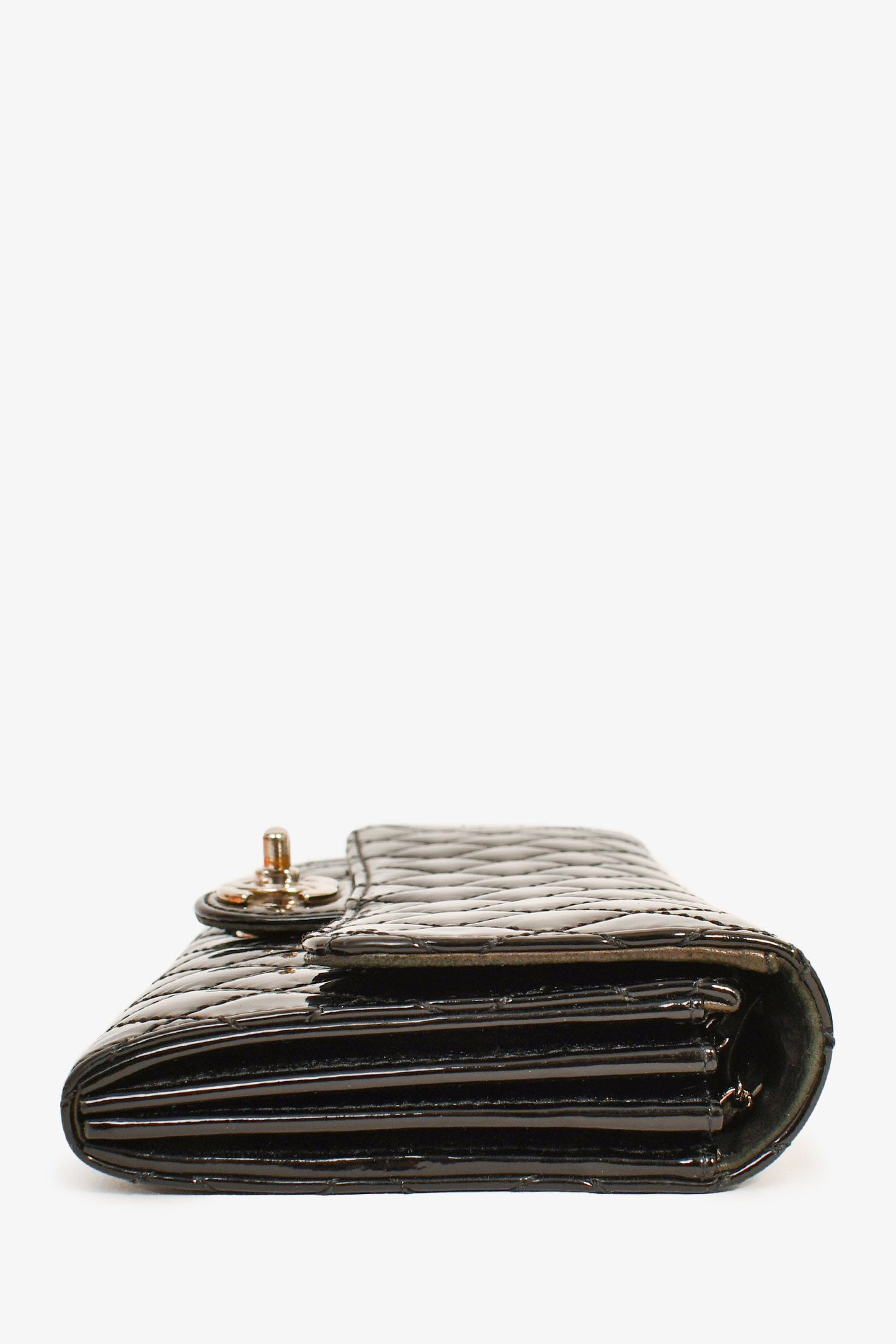 Chanel™ 2011 Black Patent Wallet on Chain
