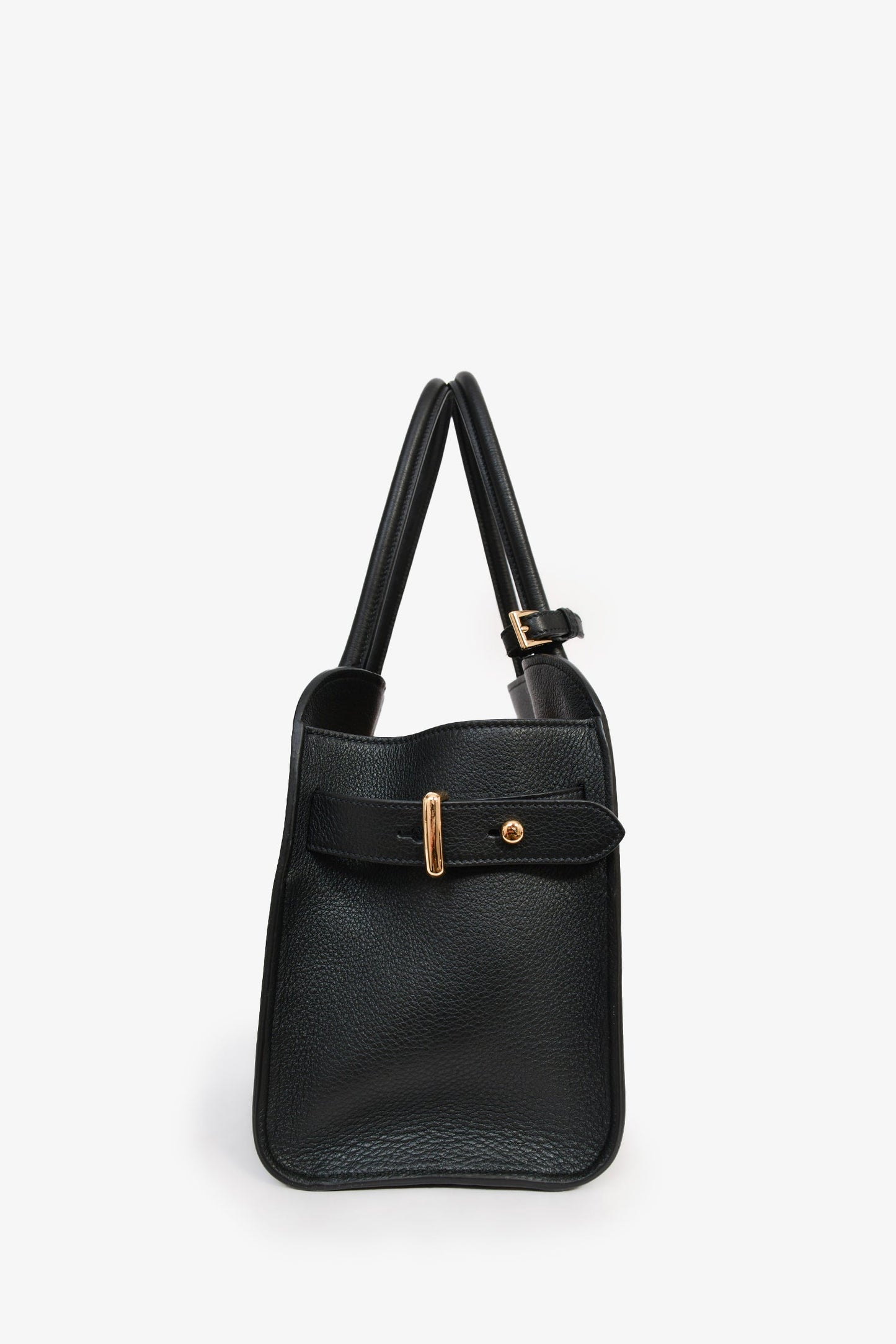 Prada Black Leather Medium Tote Bag