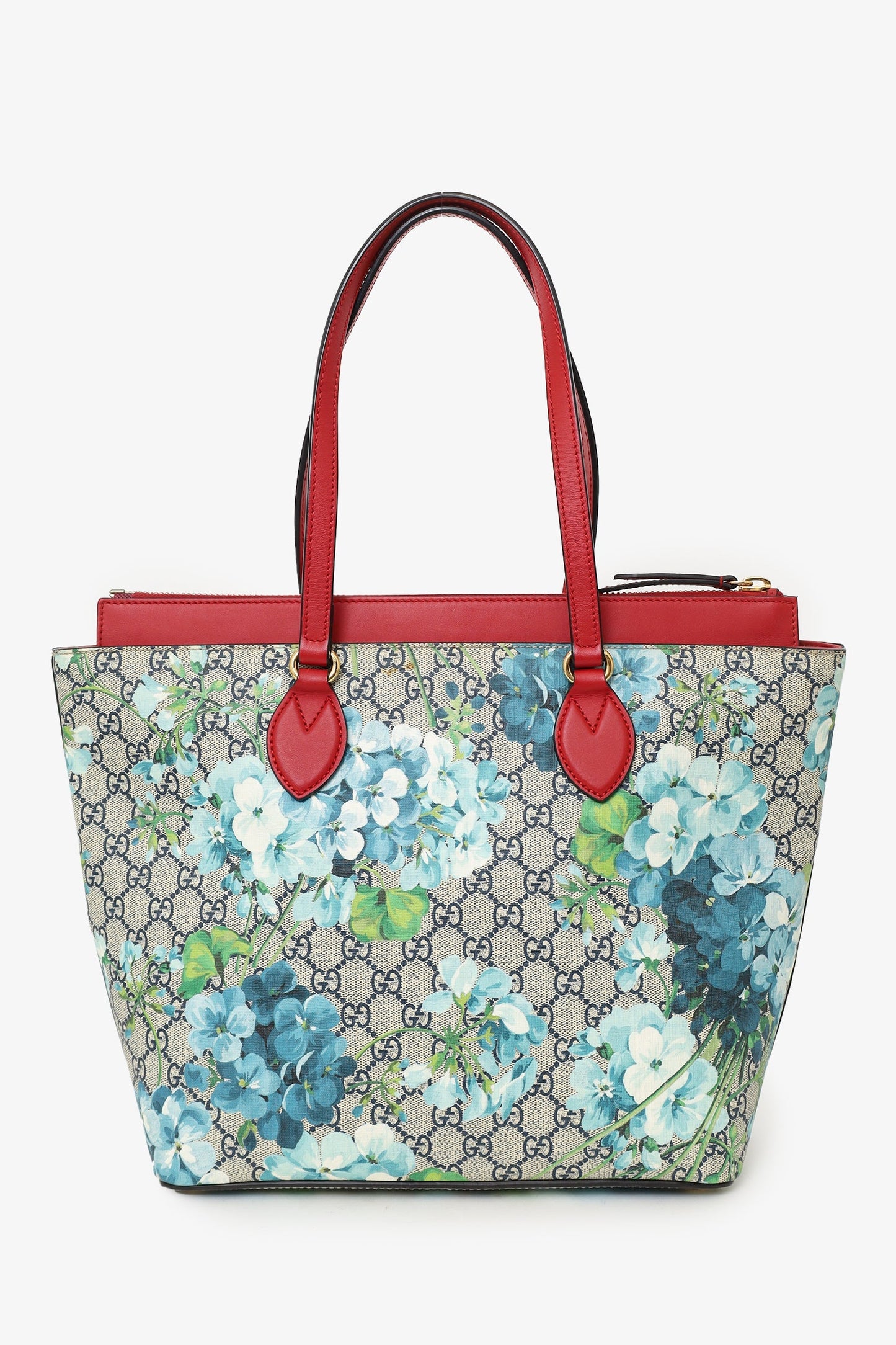 Gucci GG Supreme Monogram Blooms Medium Zip Tote