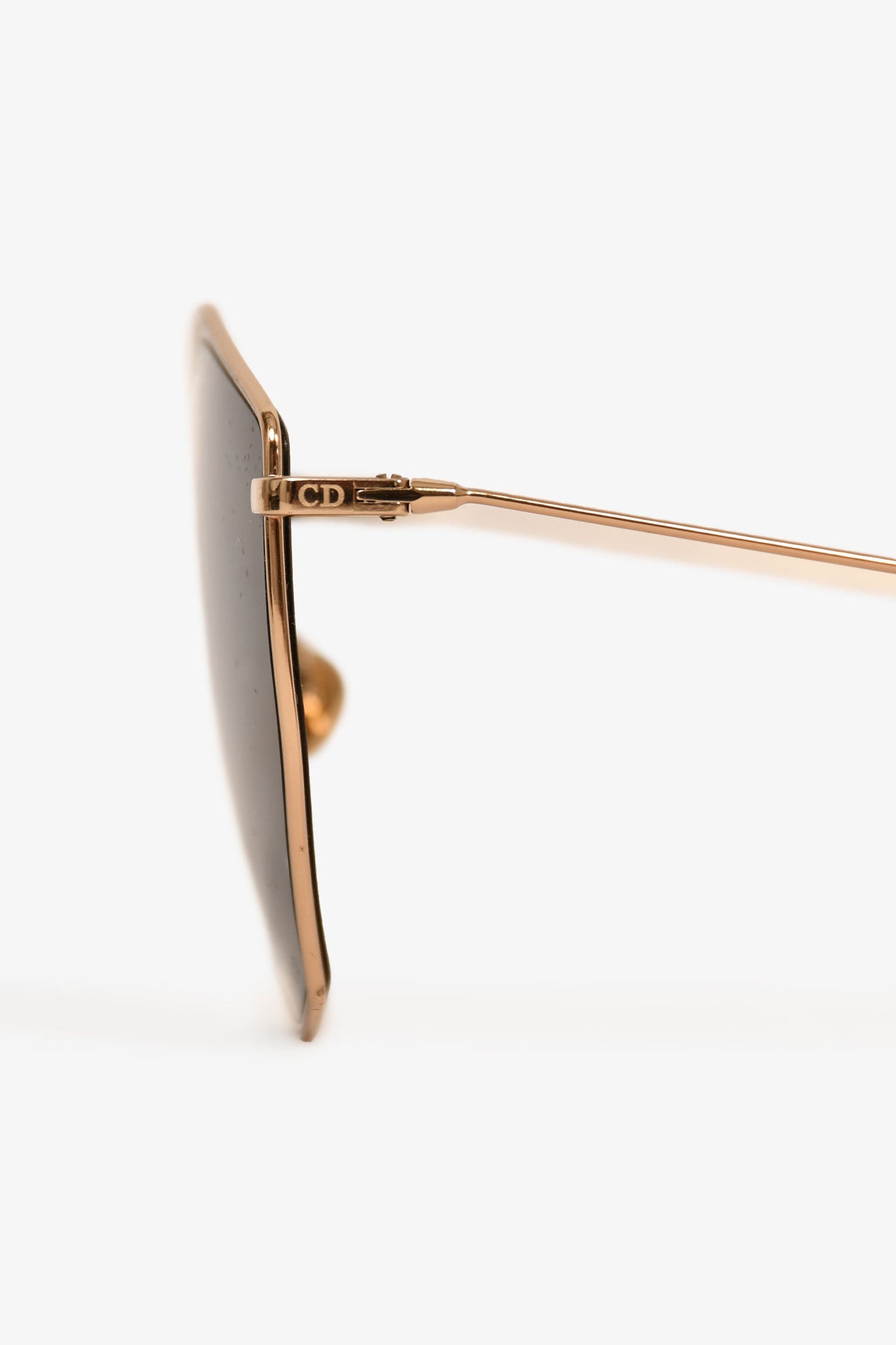 Christian Dior Gold Wire Black Lens Sunglasses