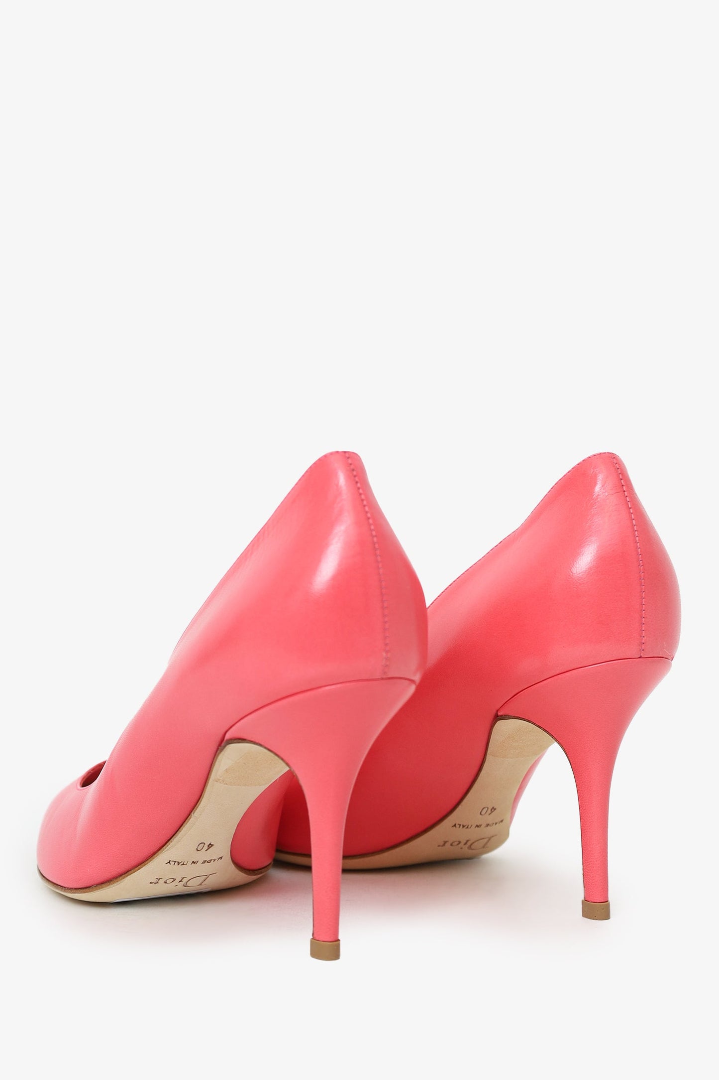 Christian Dior Pink Leather Pointed Toe Heels Size 40